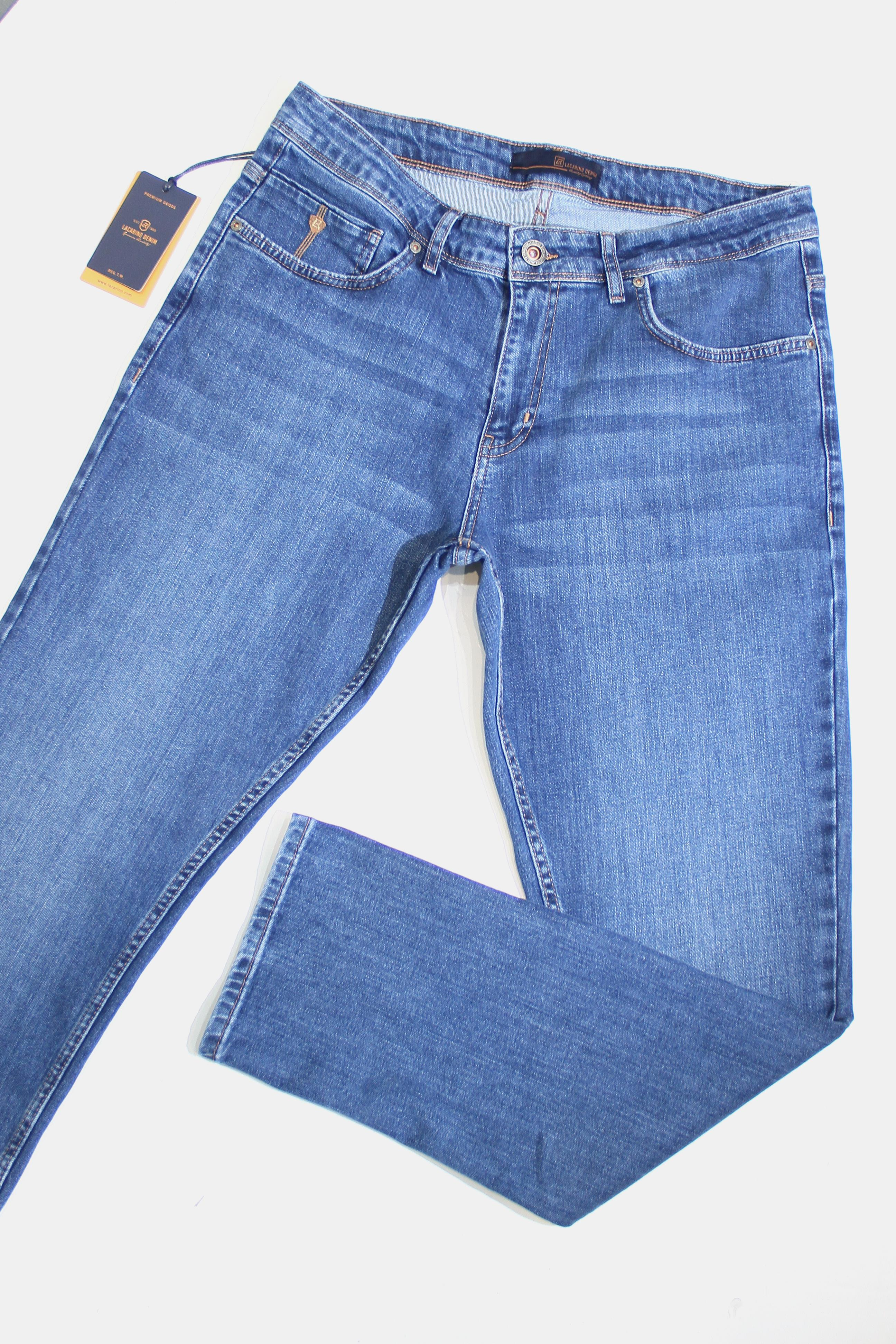 LACARINOYüksek Bel Dar Paça Blue Jean Pantolon