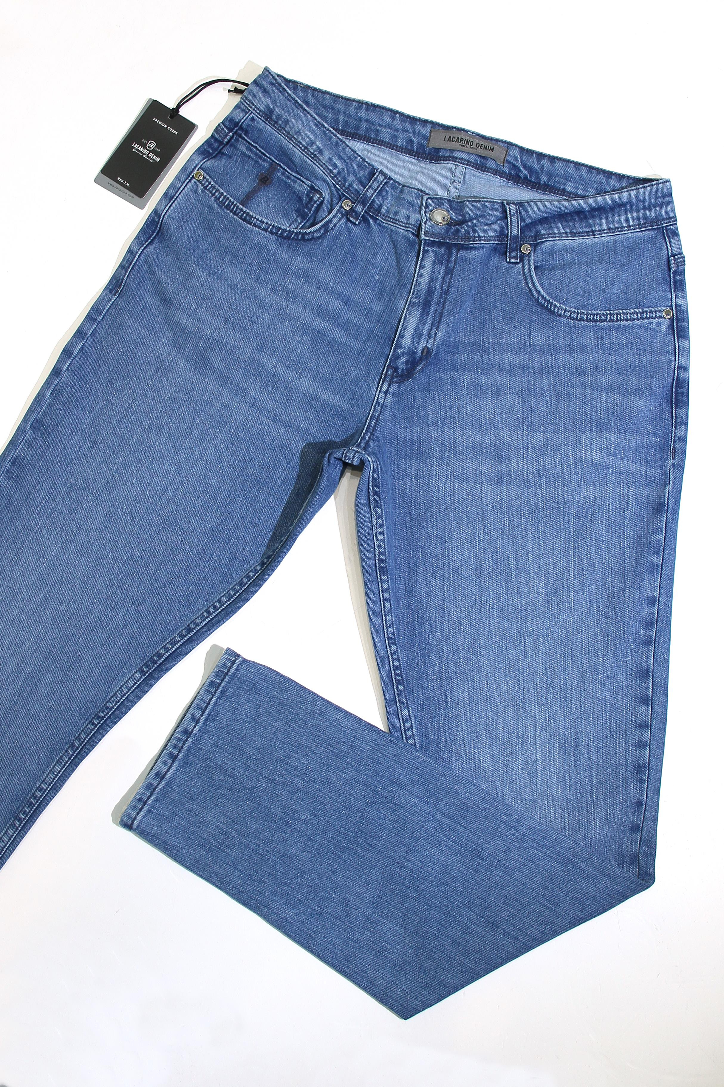 LACARINOYüksek Bel Dar Paça Light Blue Jean Pantolon