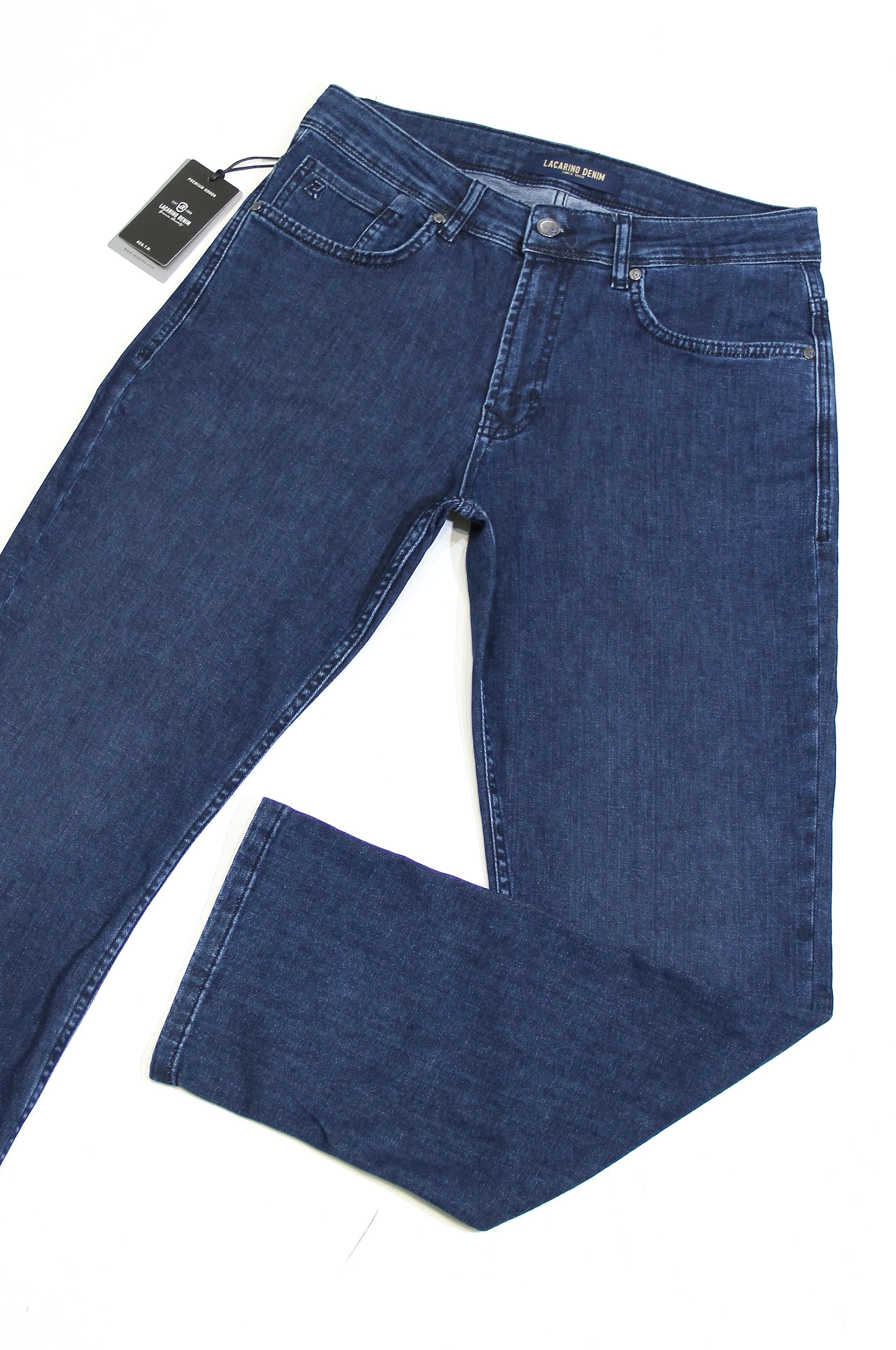 LACARINOYüksek Bel Boru Paça Dark Blue Erkek Jean Pantolon