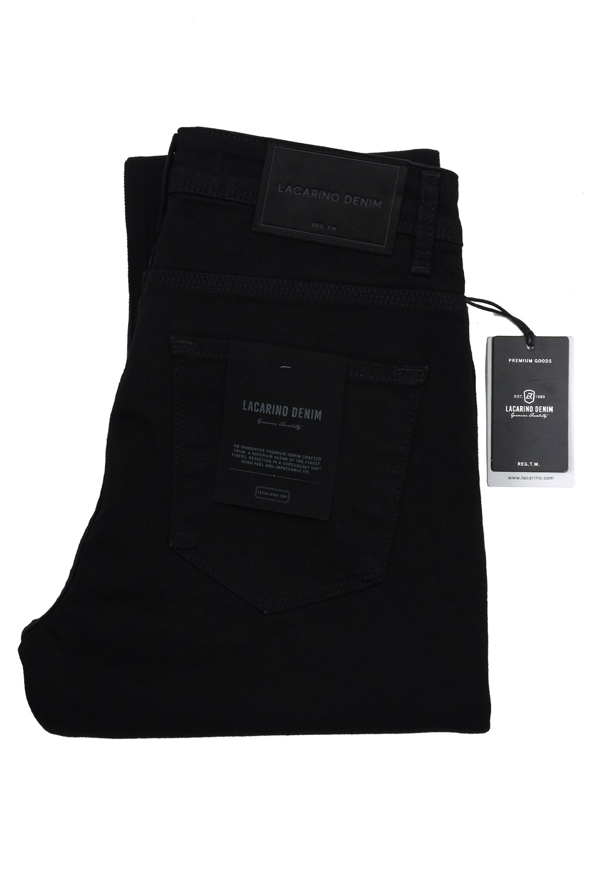 LACARINOYüksek Bel Boru Paça Black Erkek Jean Pantolon
