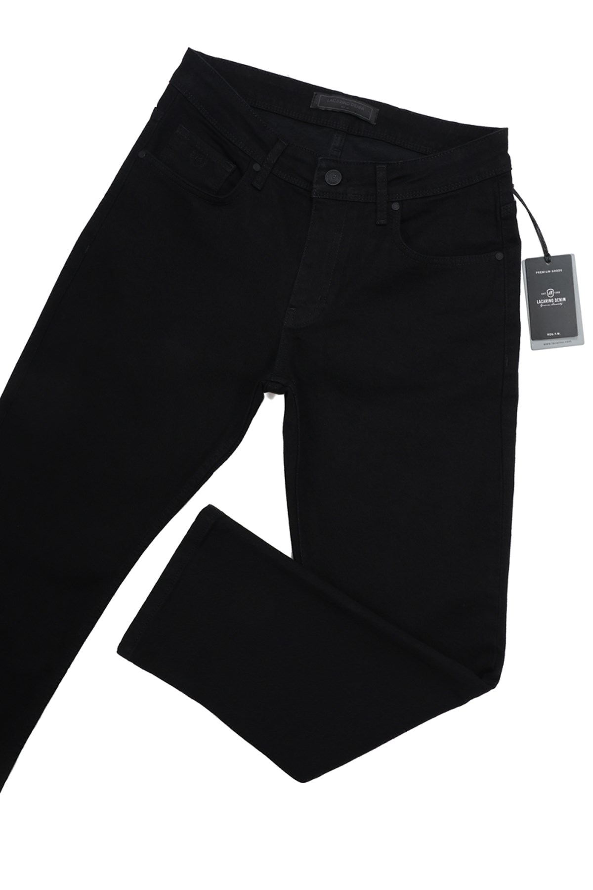 LACARINOYüksek Bel Boru Paça Black Erkek Jean Pantolon