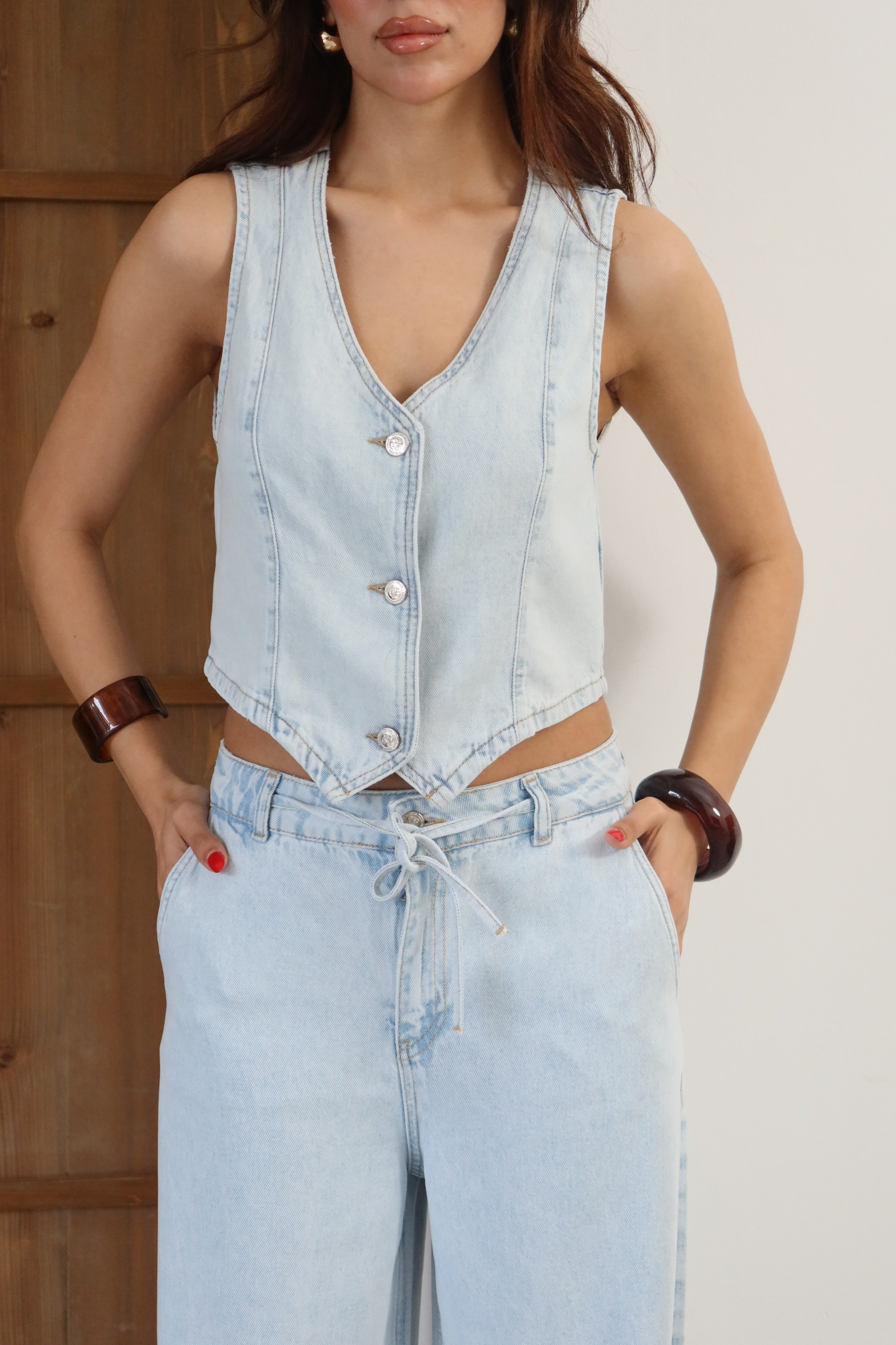 LACARINOBTKM  34/42  LIGHT BLUE  (Yelekli) 