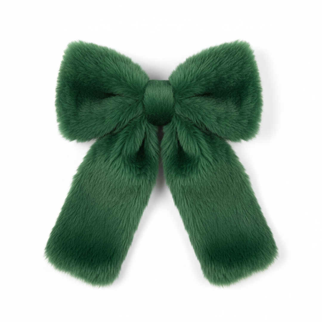 Yeşil Peluş Fiyonk Toka