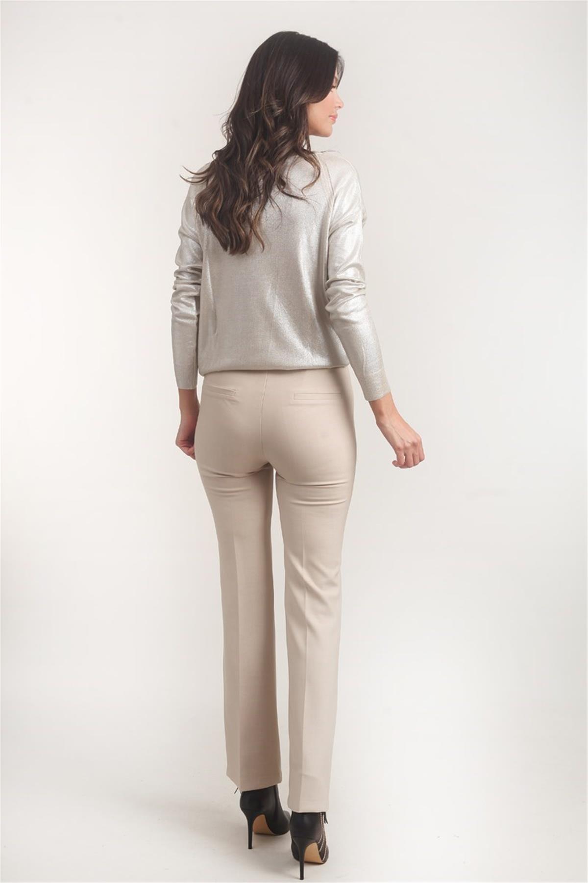 Ardengo Geniş Kemer İspanyol Paça Pantolon TAŞ