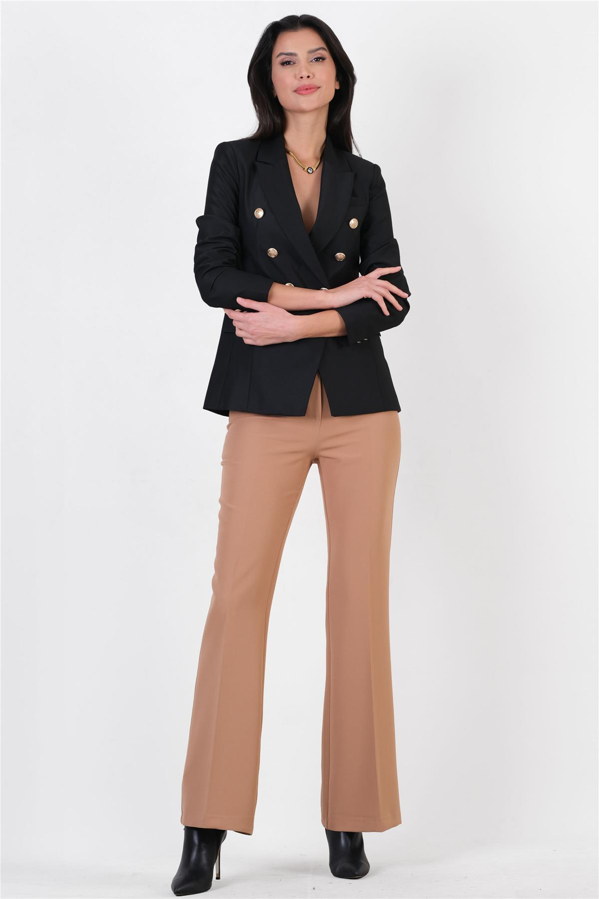 Ardengo Geniş Kemer İspanyol Paça Pantolon CAMEL