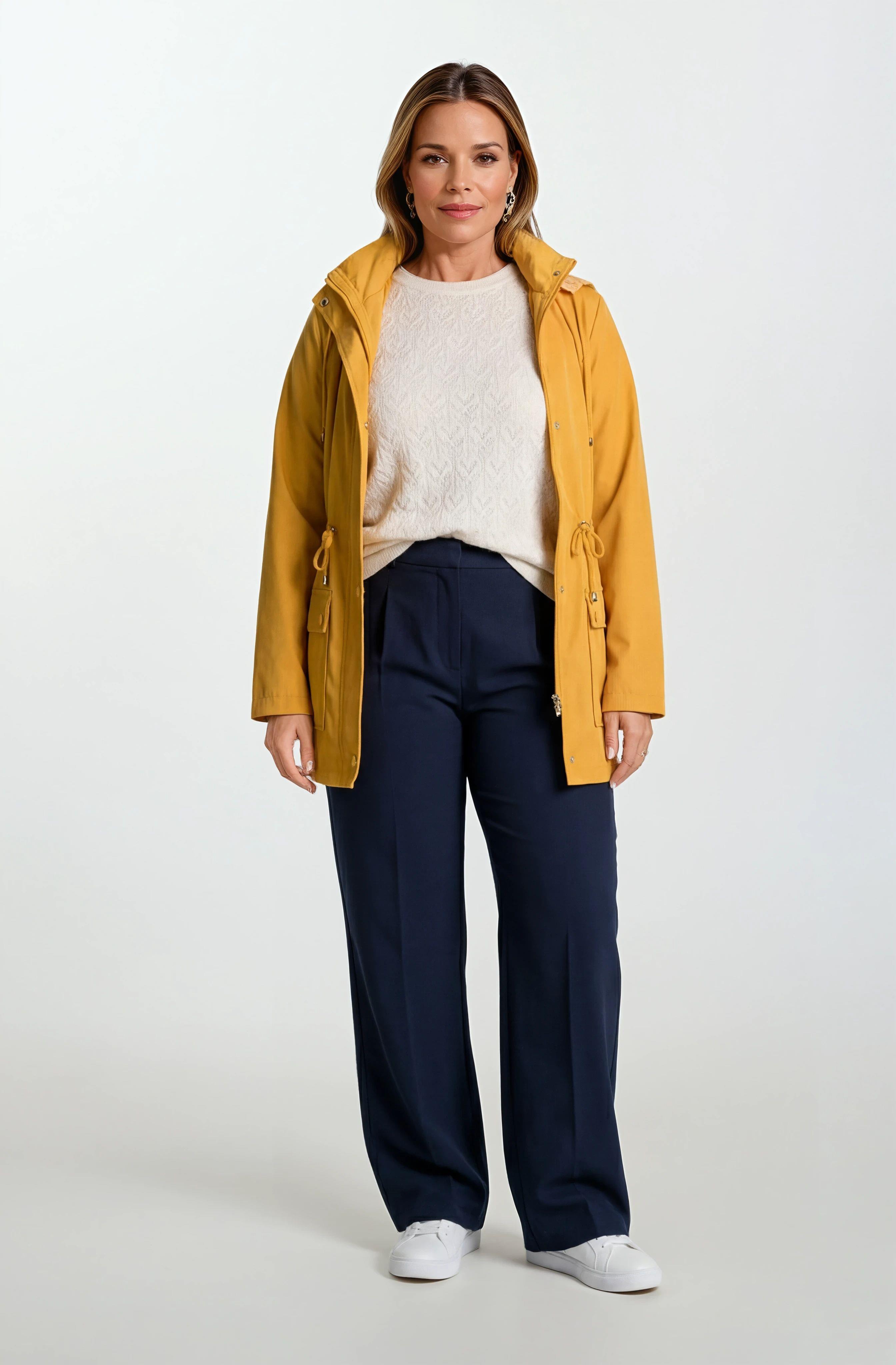 Christensen Kapüşonlu Çıtçıtlı Katlamalı Kol Safari Mont SARI