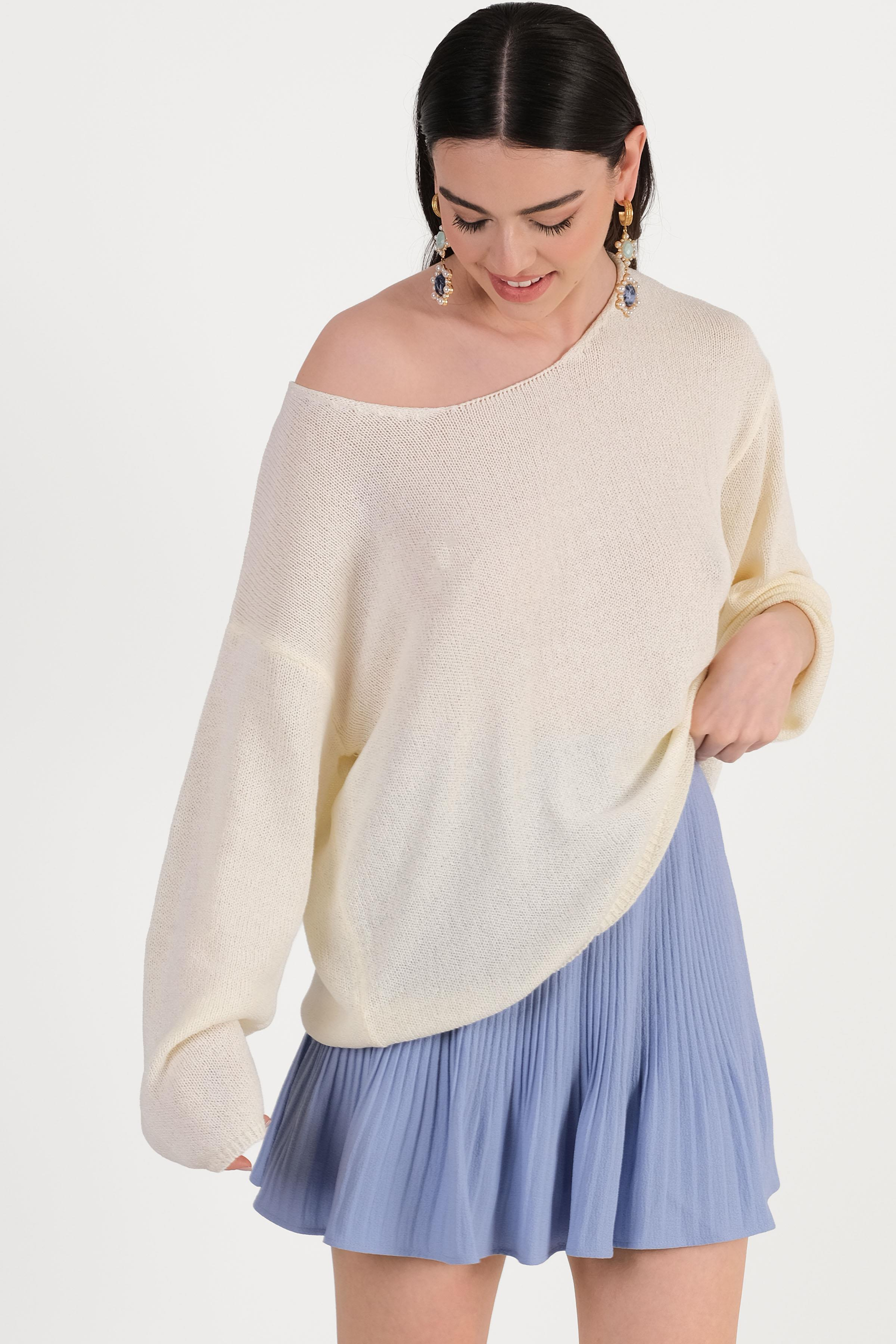 Ciro Pliseli Etek MAVİ