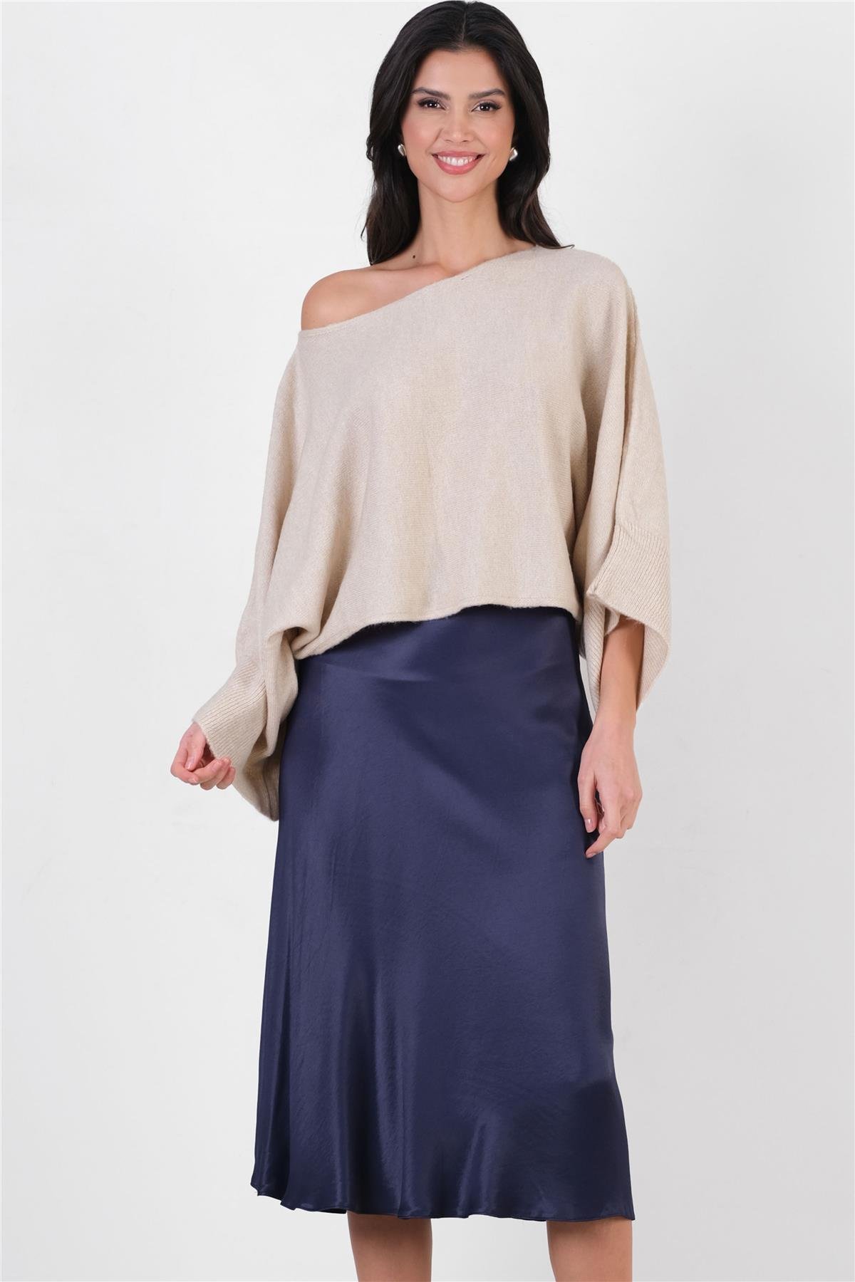 Clorinda Bel Lastikli Etek LACİVERT