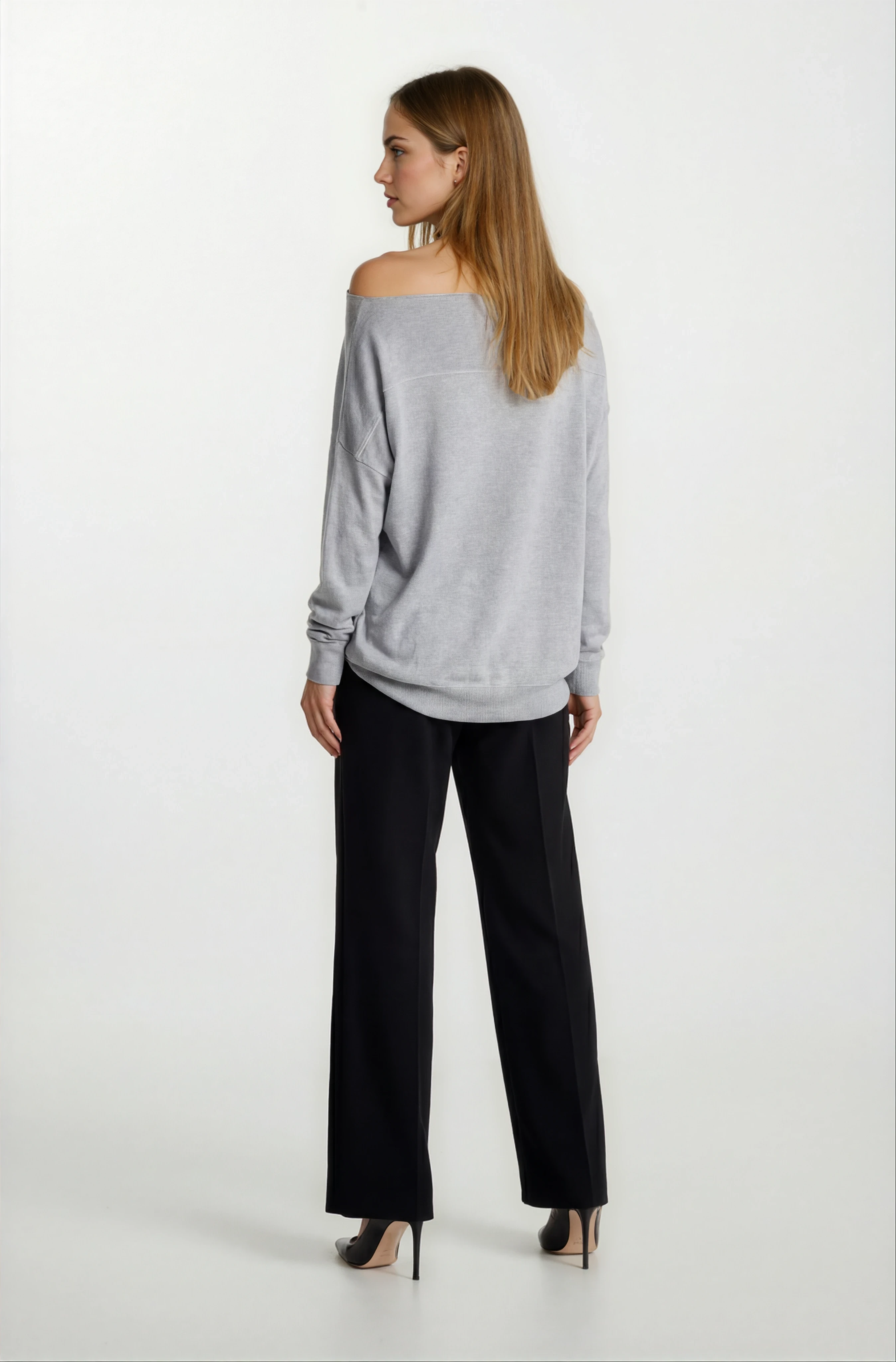 Consolato Kayık Yaka Triko GRİ