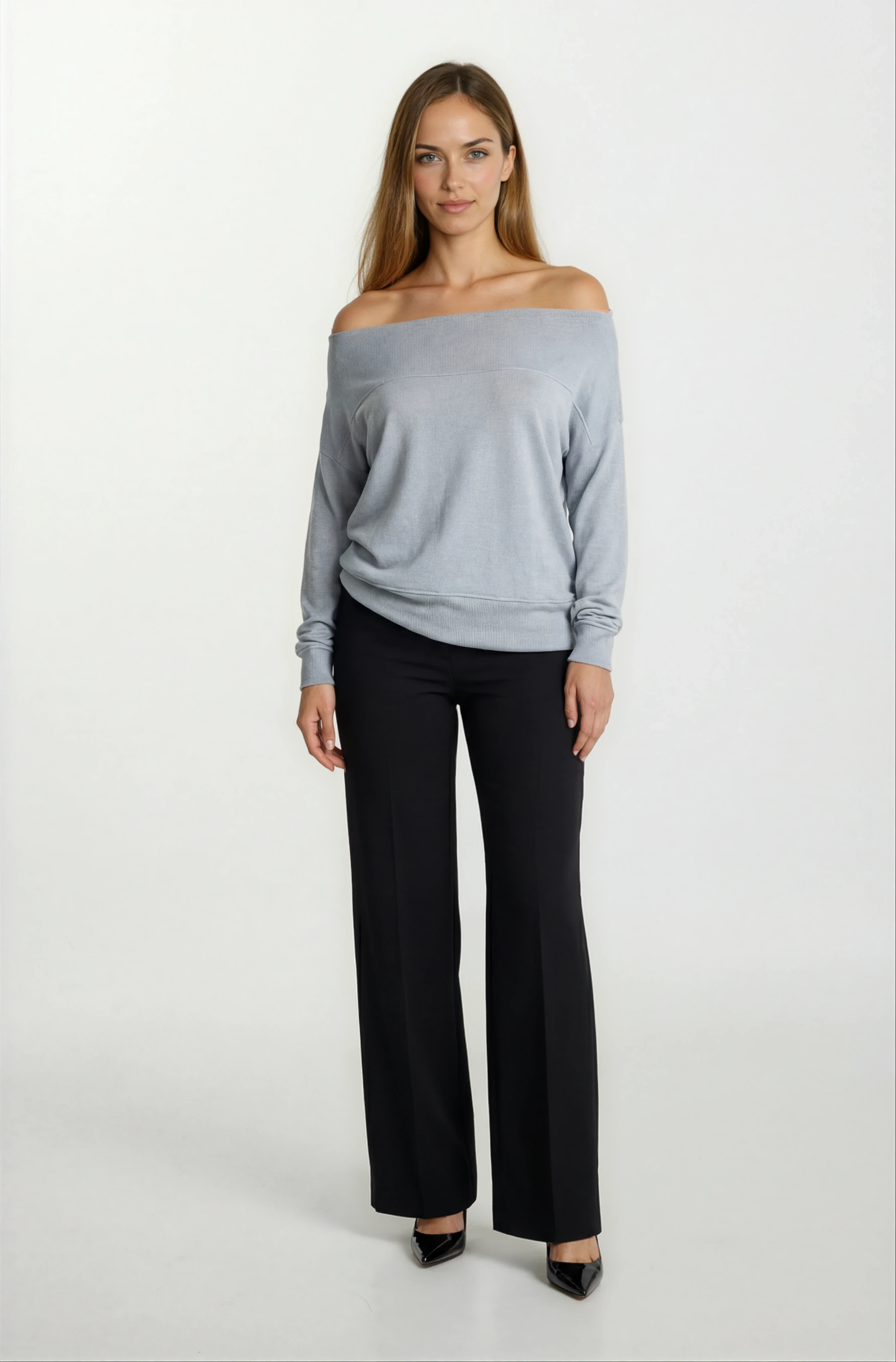 Consolato Kayık Yaka Triko GRİ