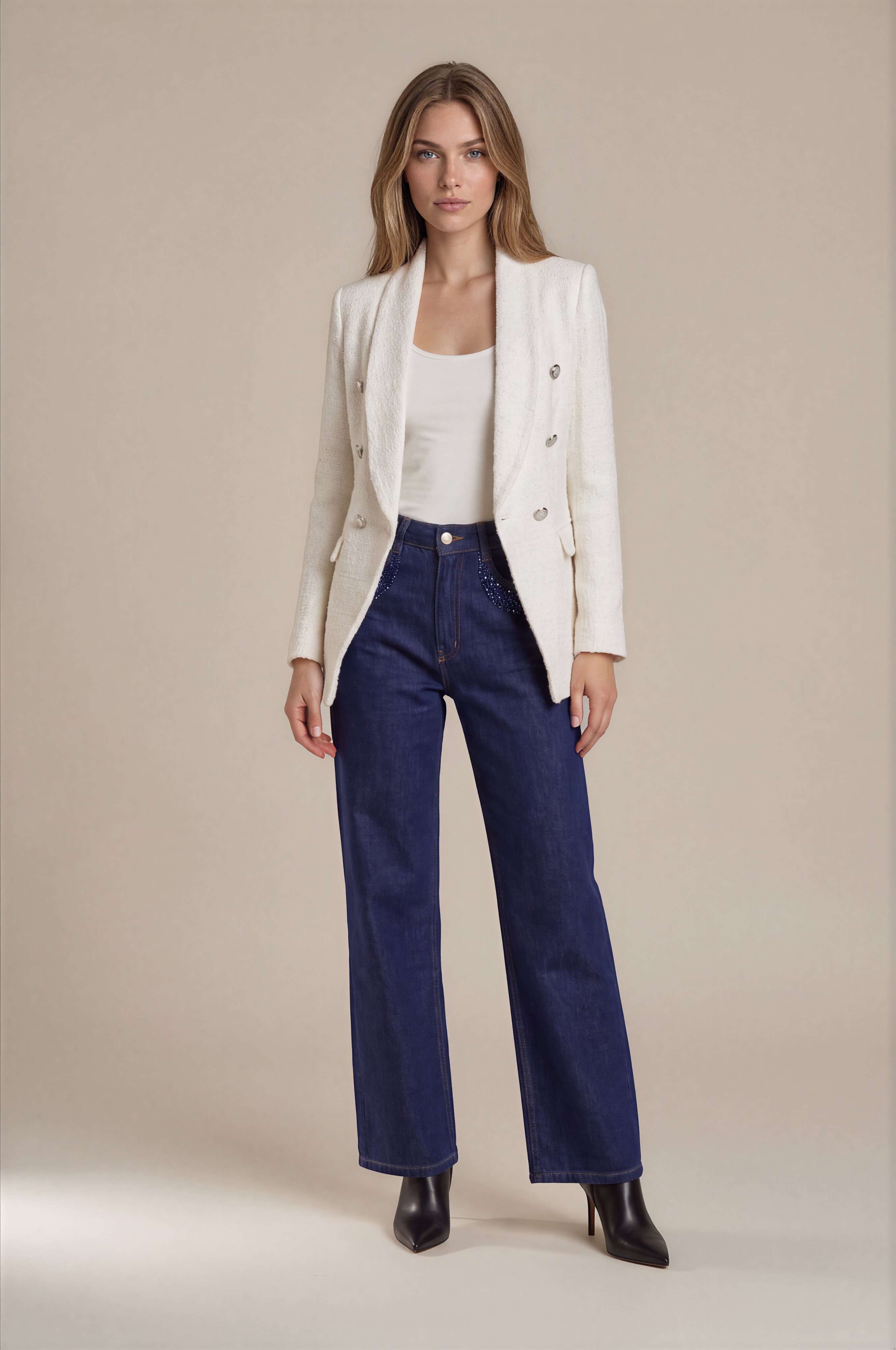 Consolo Şal Yaka Blazer Ceket EKRU
