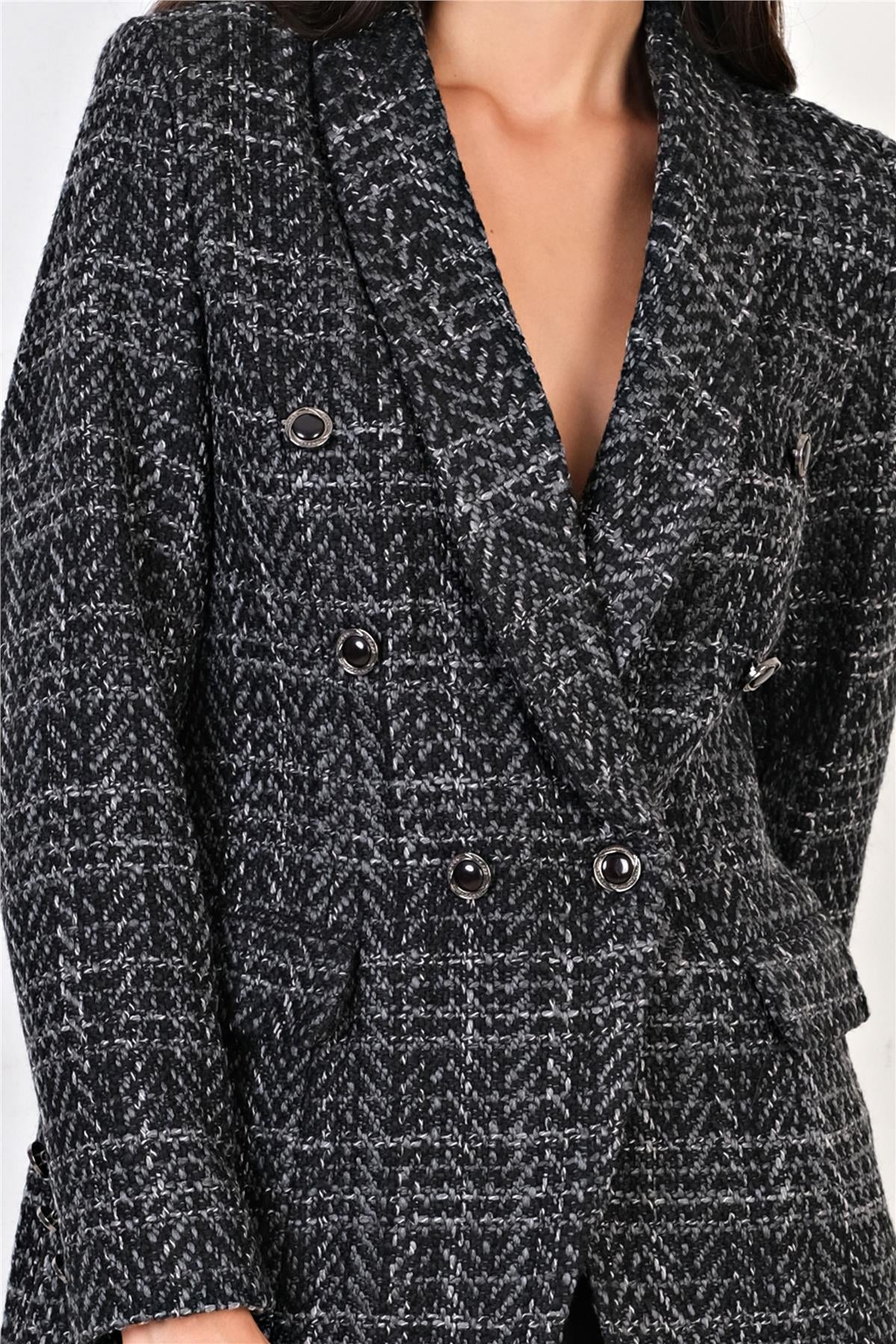 Contaldo Şal Yaka Blazer Ceket FÜME