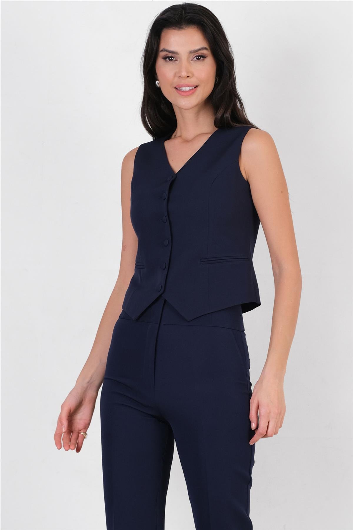 Corinta V Yaka Flota Cepli Yelek LACİVERT