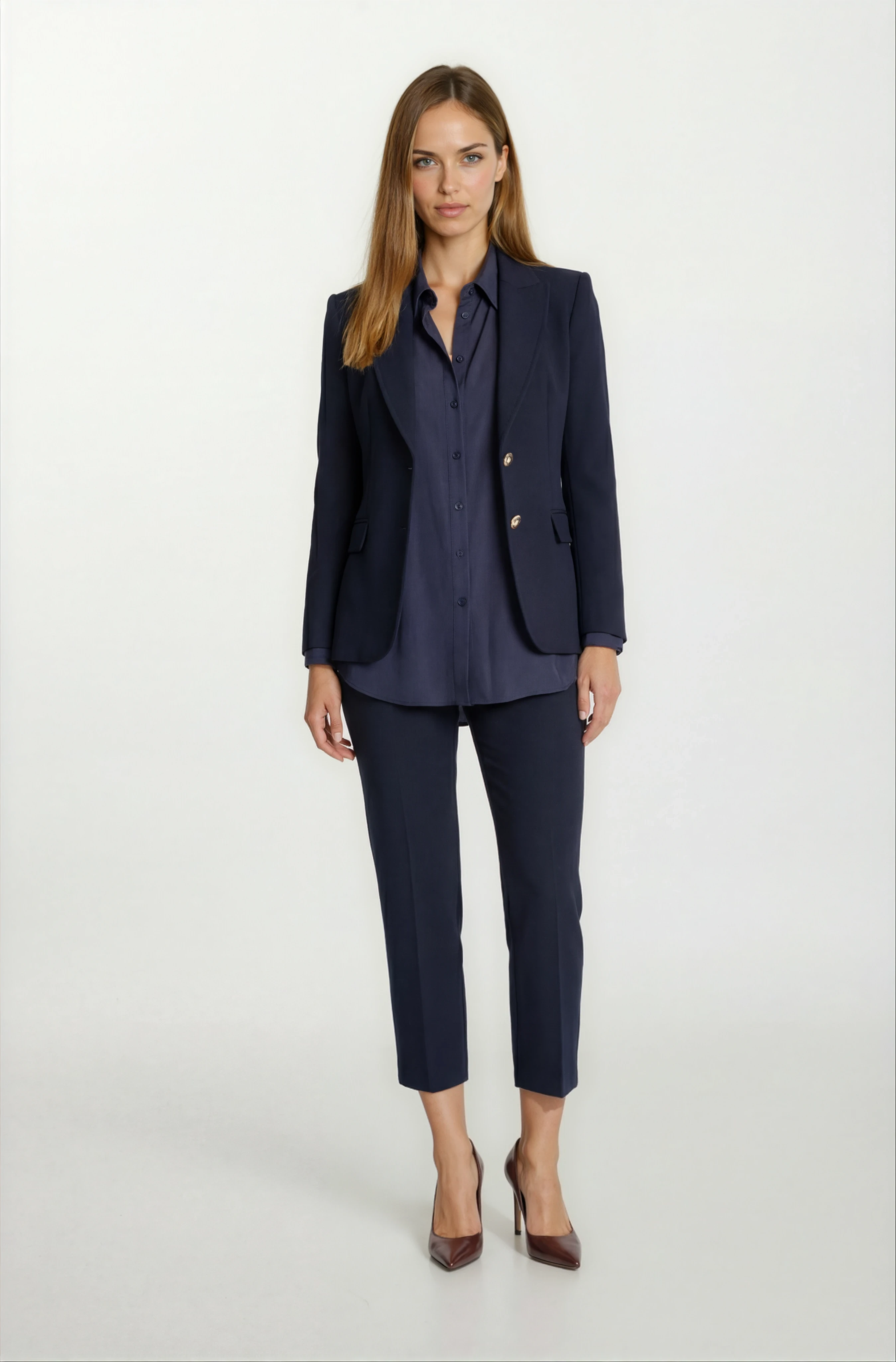 Cristano Klasik Yaka Bele Oturan Cep Kapaklı Ceket LACİVERT