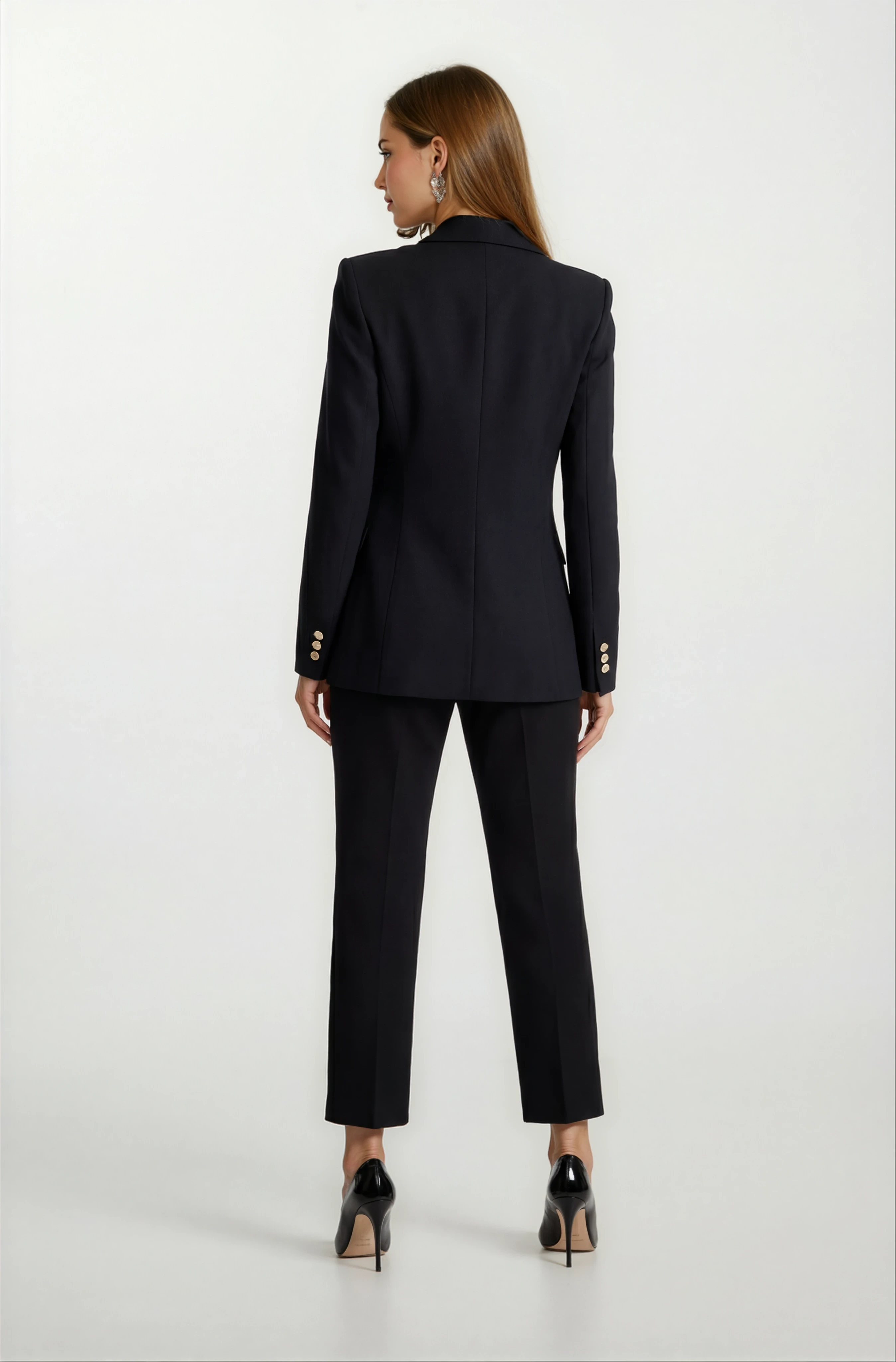 Cristano Klasik Yaka Bele Oturan Cep Kapaklı Ceket SİYAH