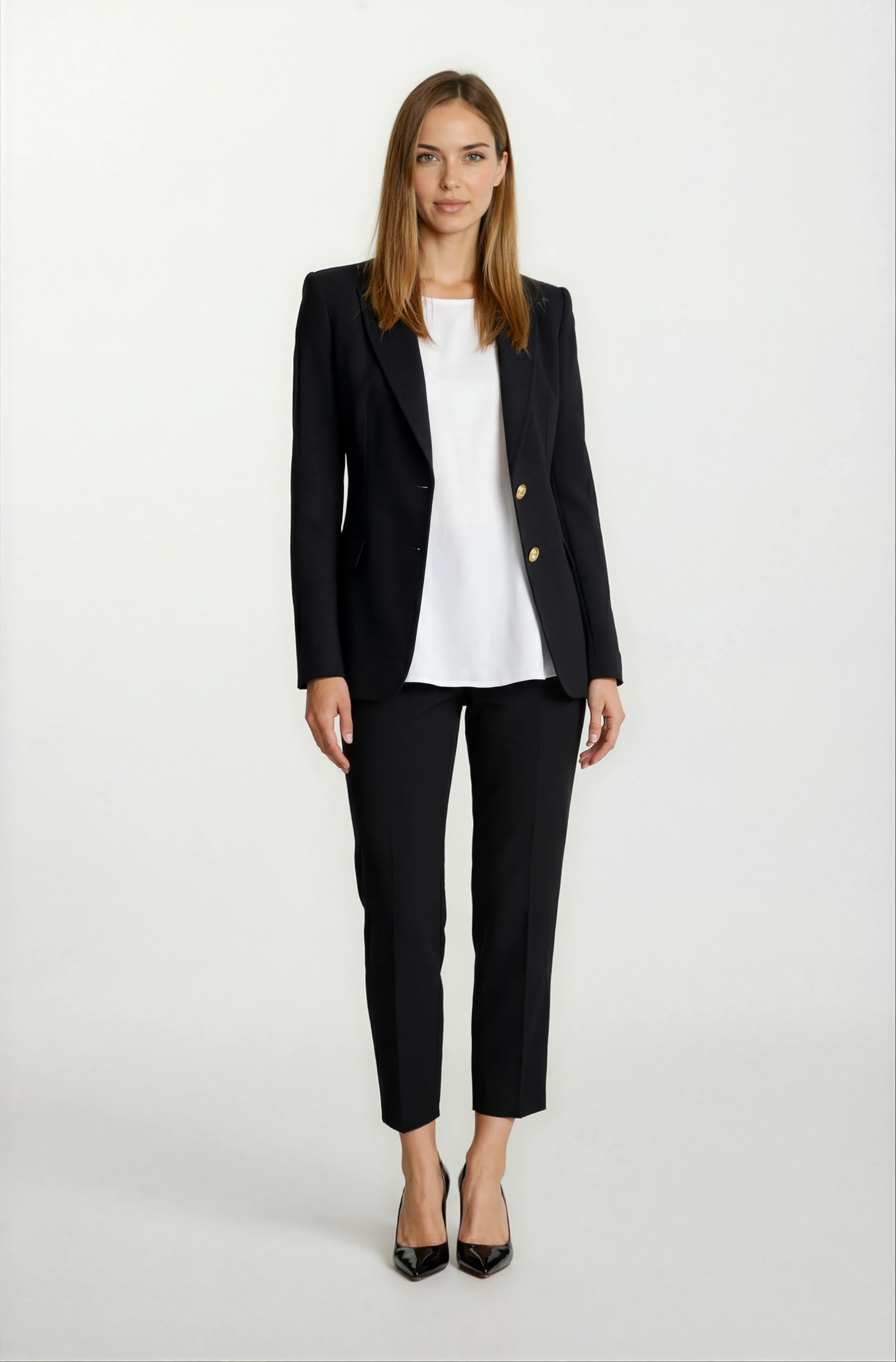 Cristano Klasik Yaka Bele Oturan Cep Kapaklı Ceket SİYAH