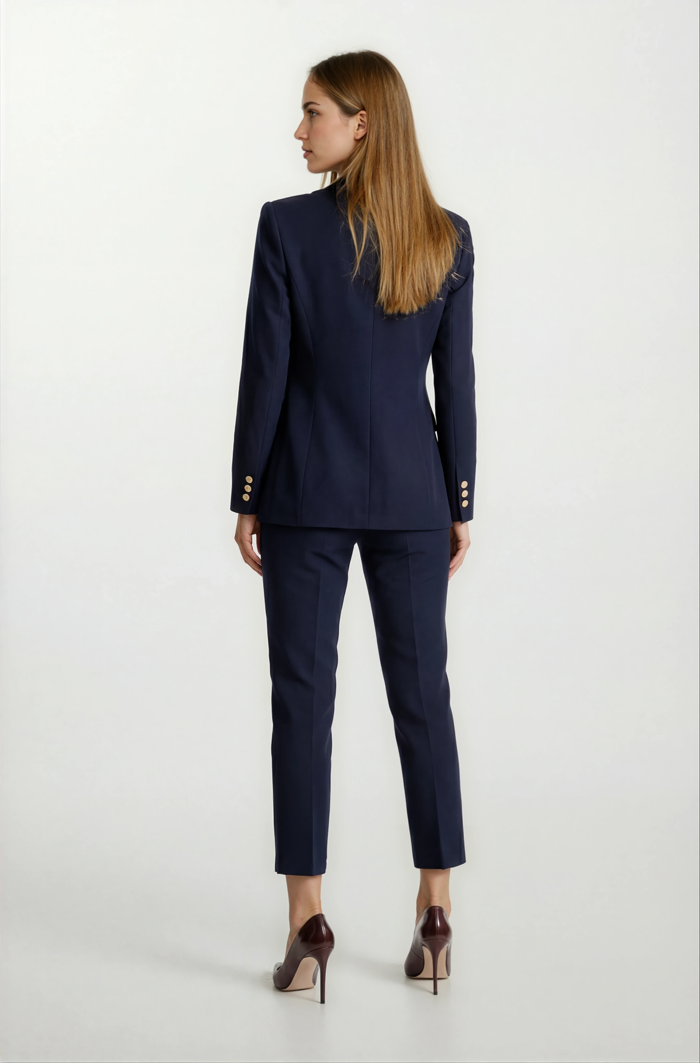 Cristano Klasik Yaka Bele Oturan Cep Kapaklı Ceket LACİVERT