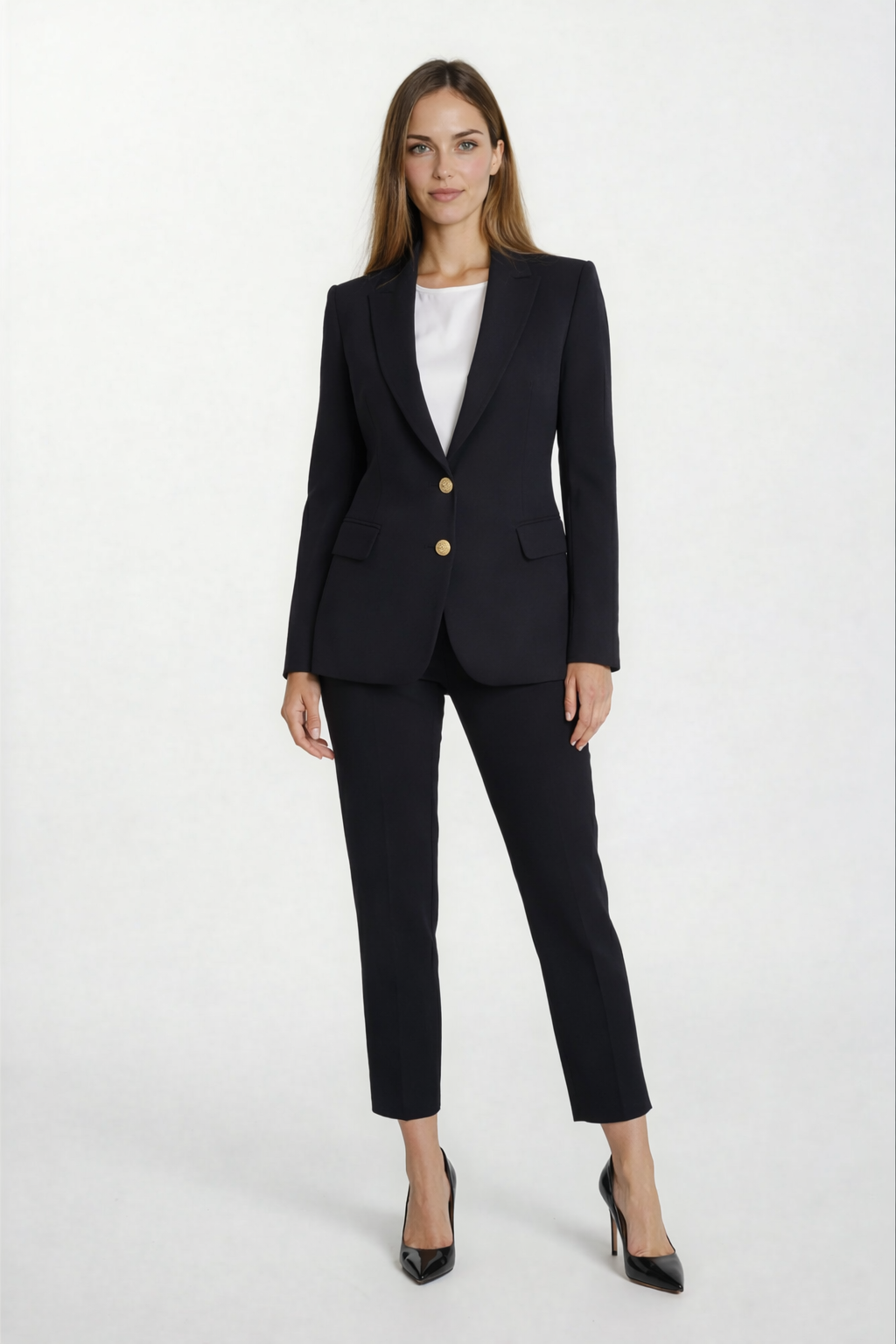 Cristano Klasik Yaka Bele Oturan Cep Kapaklı Ceket SİYAH