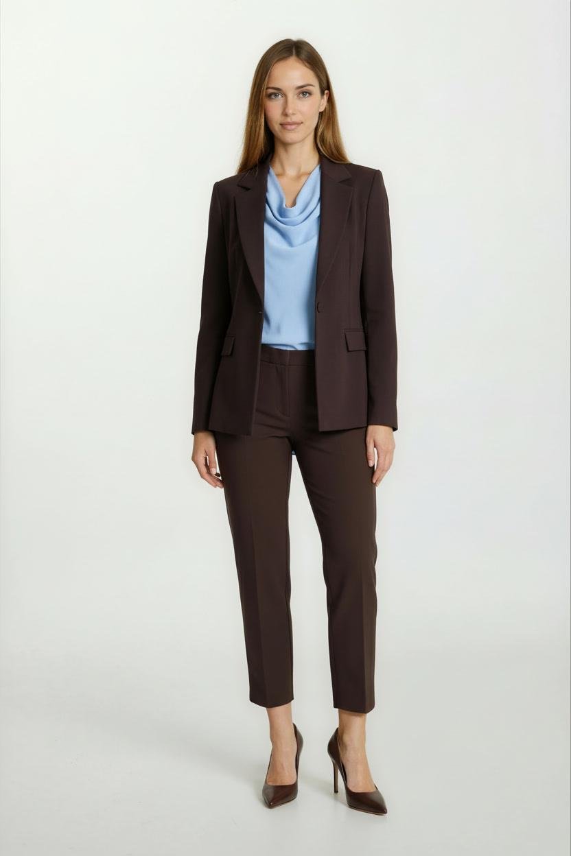 Cristano Mono Yaka Tek Düğme Ceket KAHVE