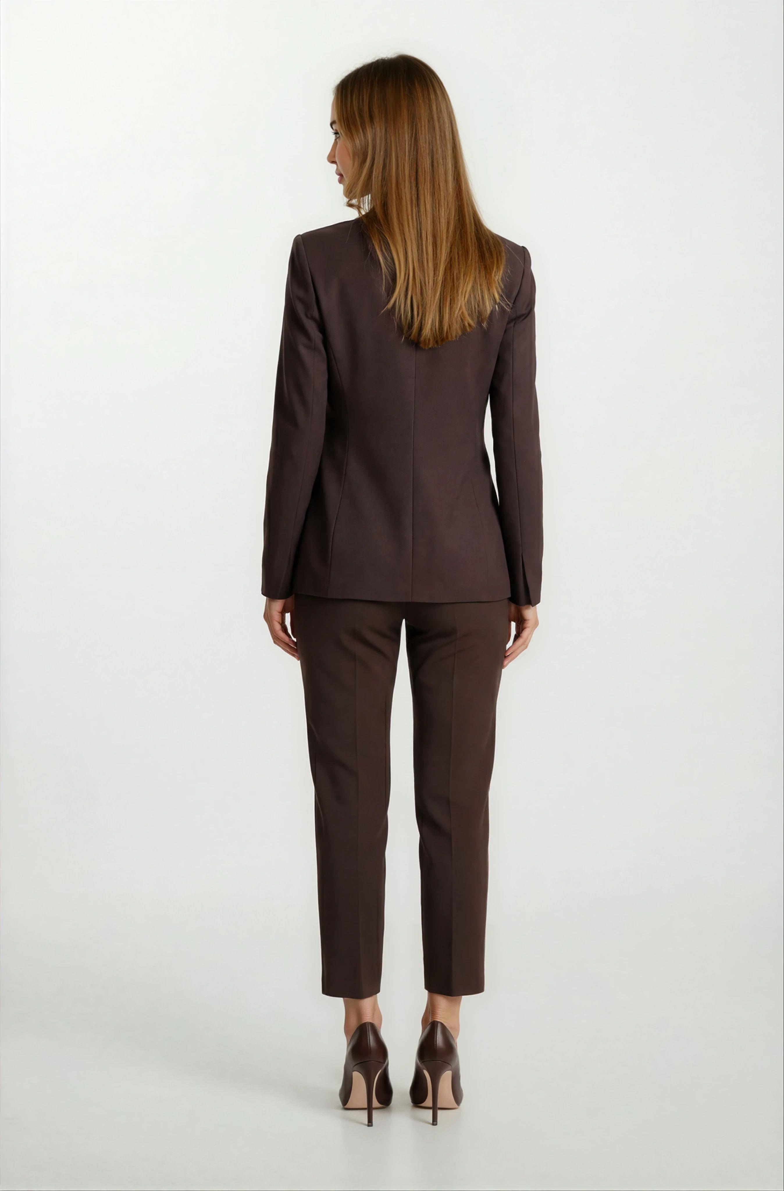 Cristano Mono Yaka Tek Düğme Ceket KAHVE