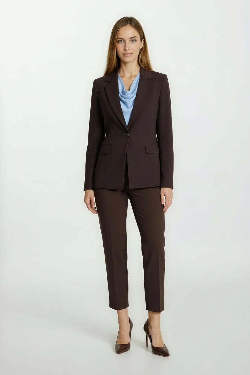 Cristano Mono Yaka Tek Düğme Ceket KAHVE