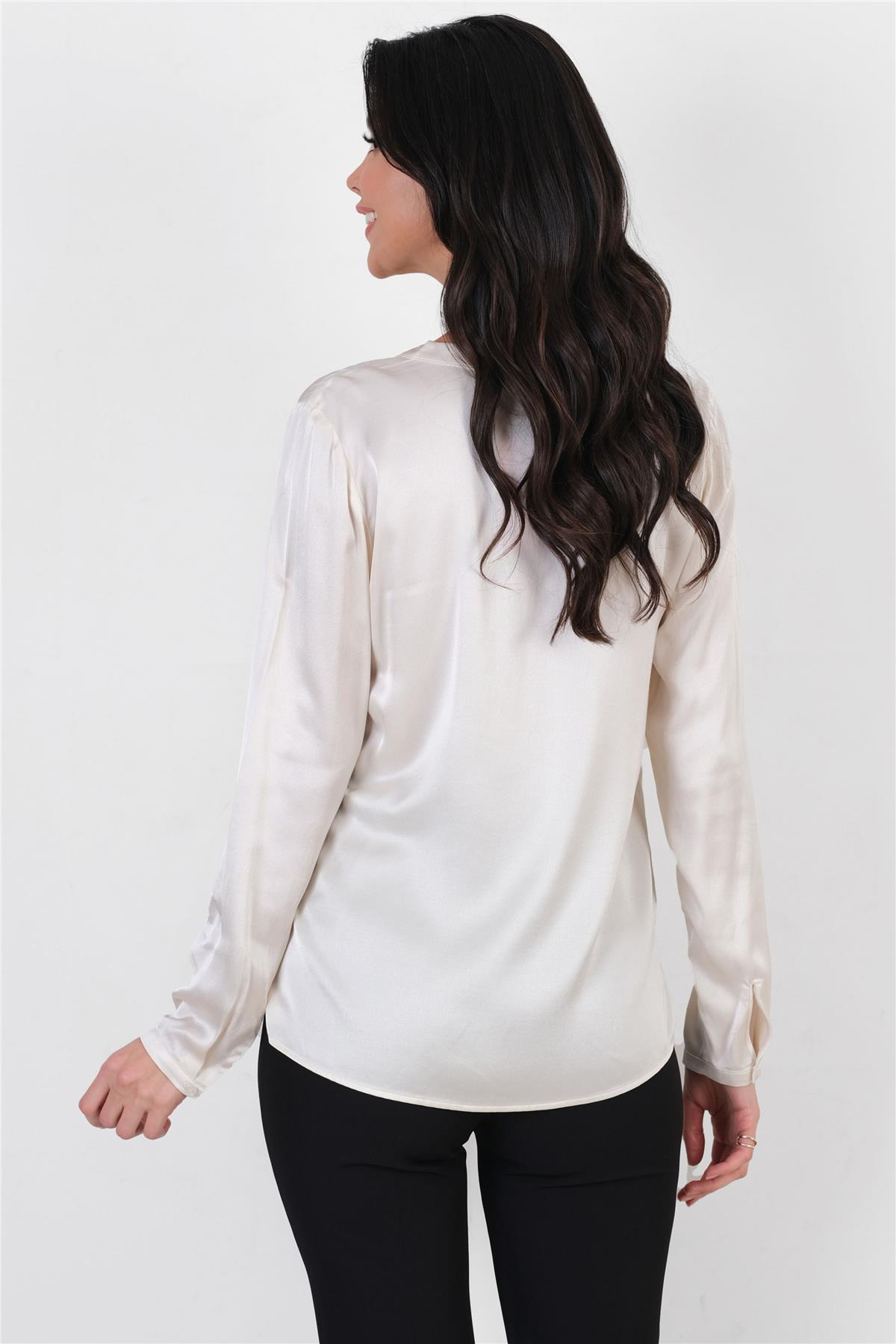 Cristino V Yaka Salaş Bluz BEJ