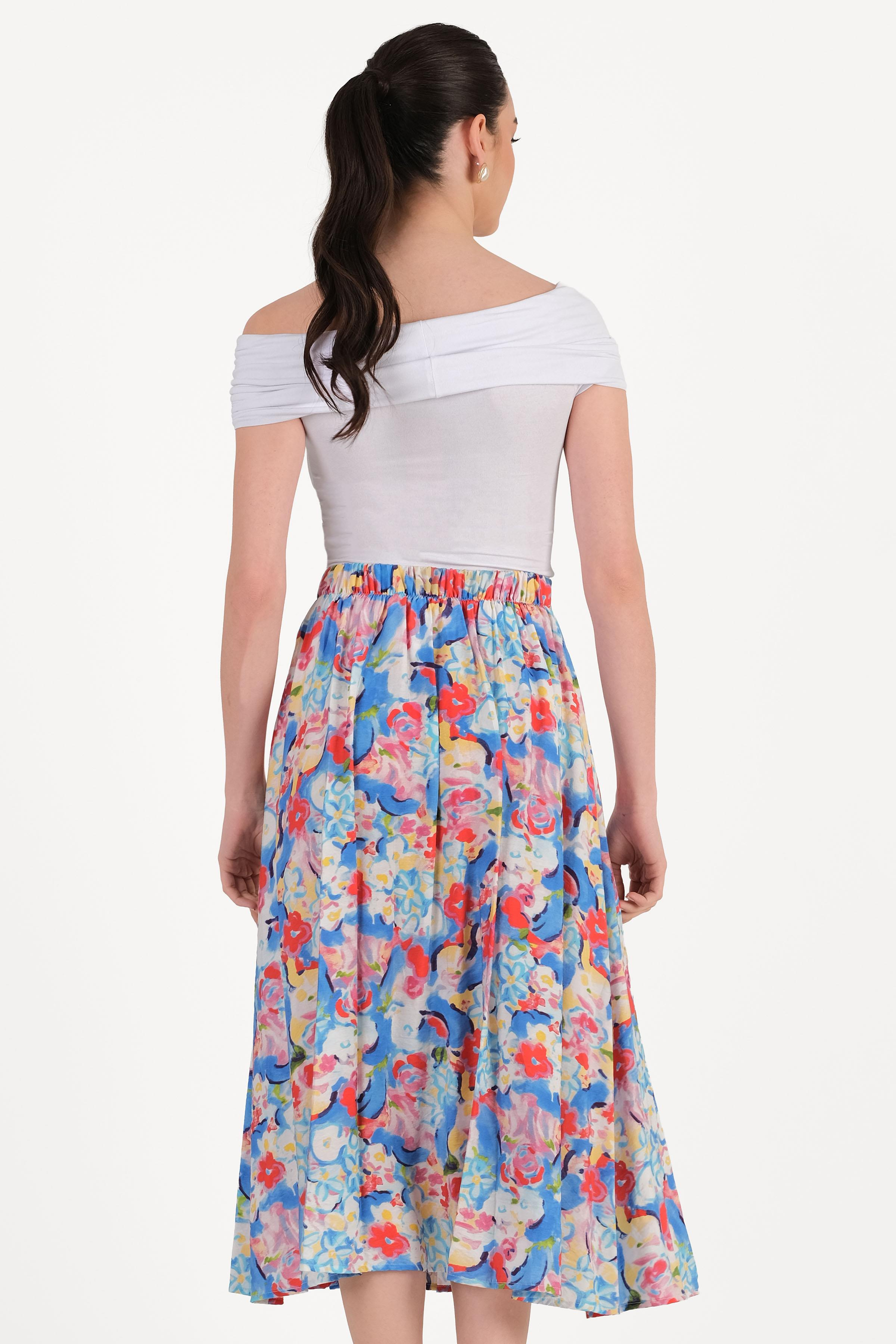 Decenzio Kayık Yaka Omuz Açık Bluz BEYAZ