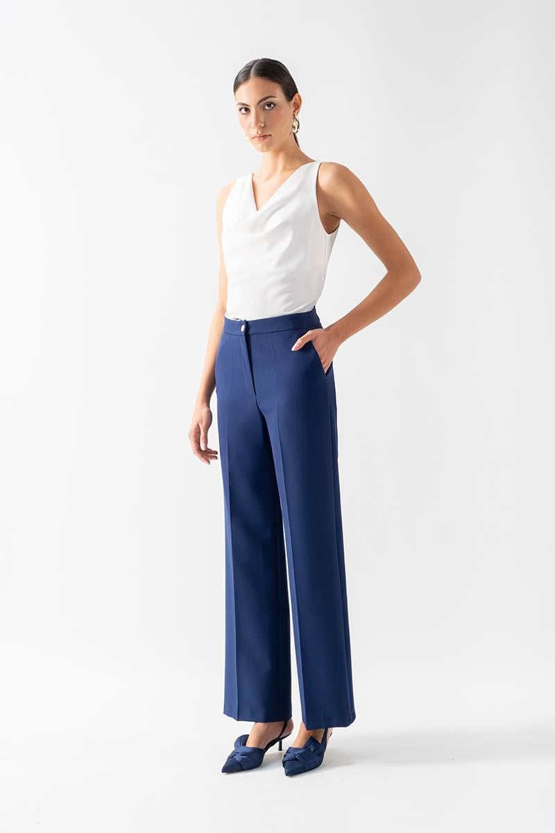 Didima Yüksek Bel Klasik Pantolon LACİVERT