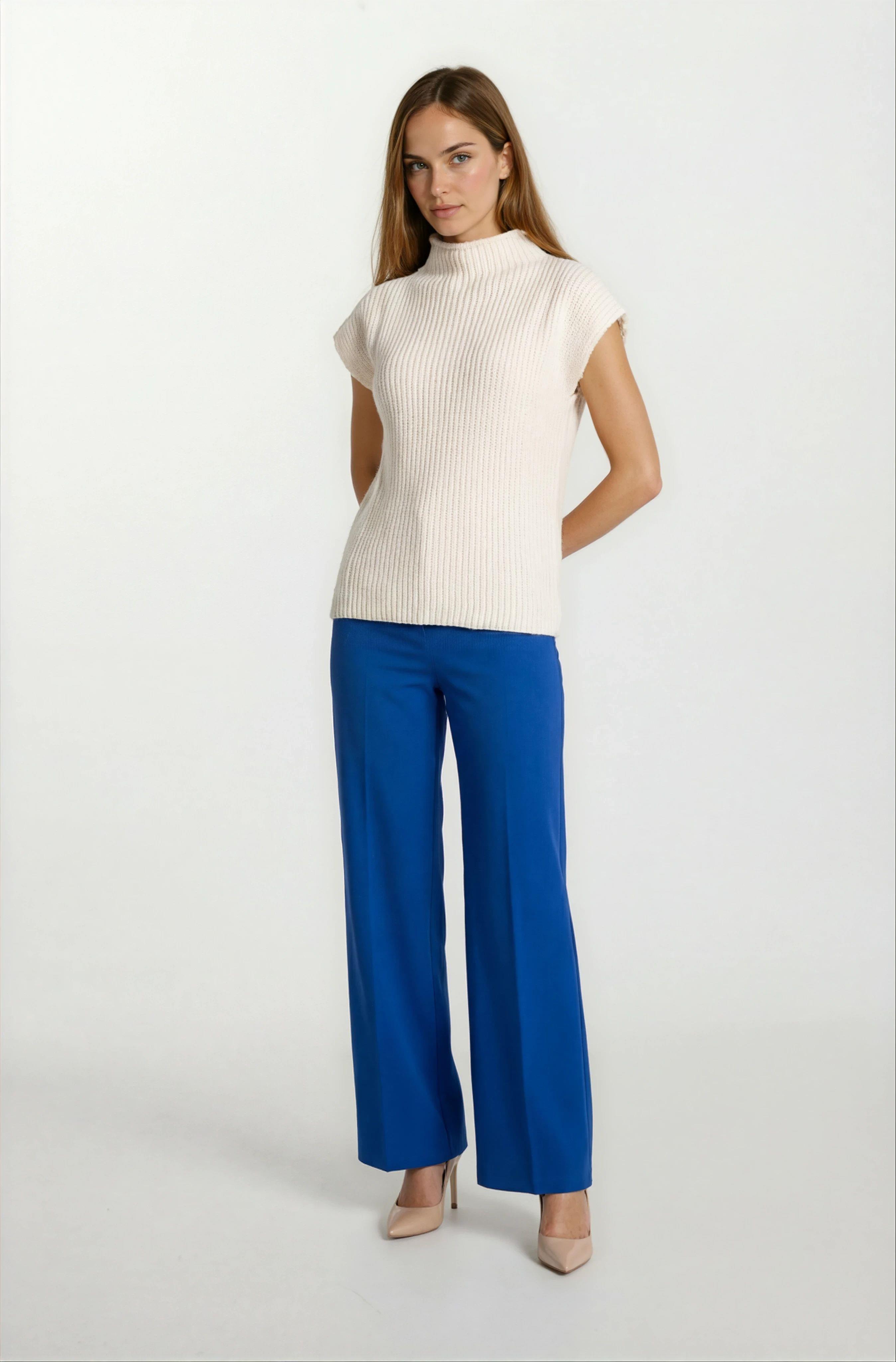 Dimitrio Dik Yaka Kolsuz Triko KEMİK