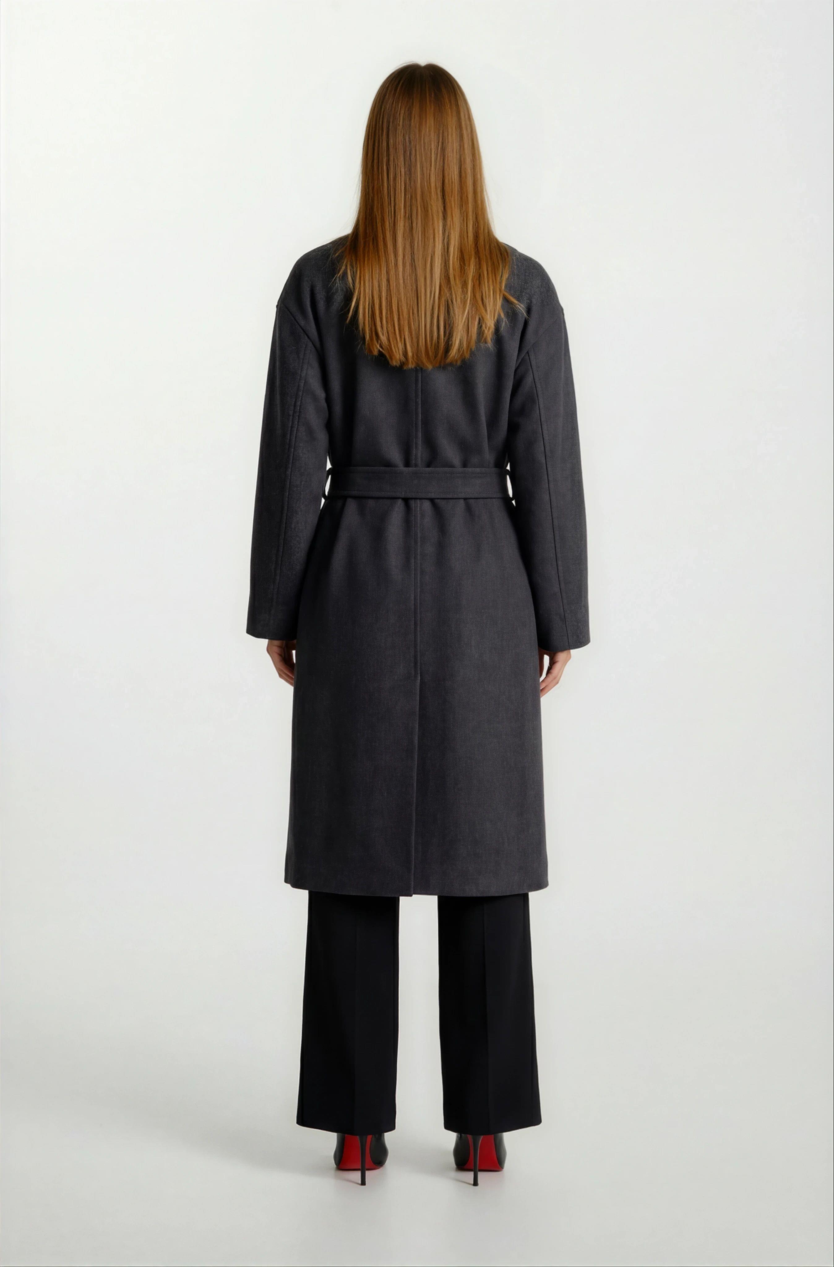 Diodorino Kruvaze Kuşaklı Kaban SİYAH