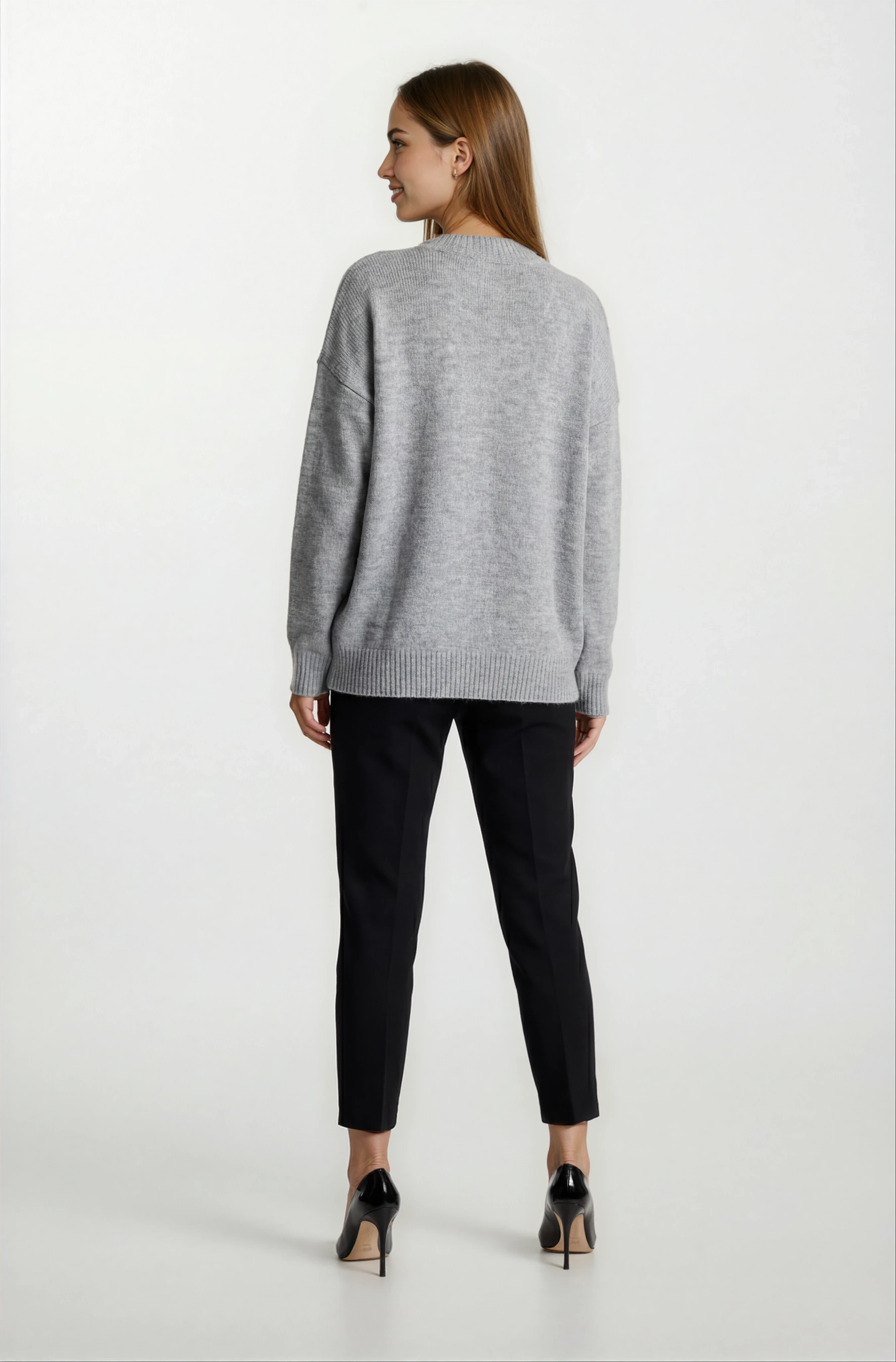 Dolorataı V Yaka Triko GRİ