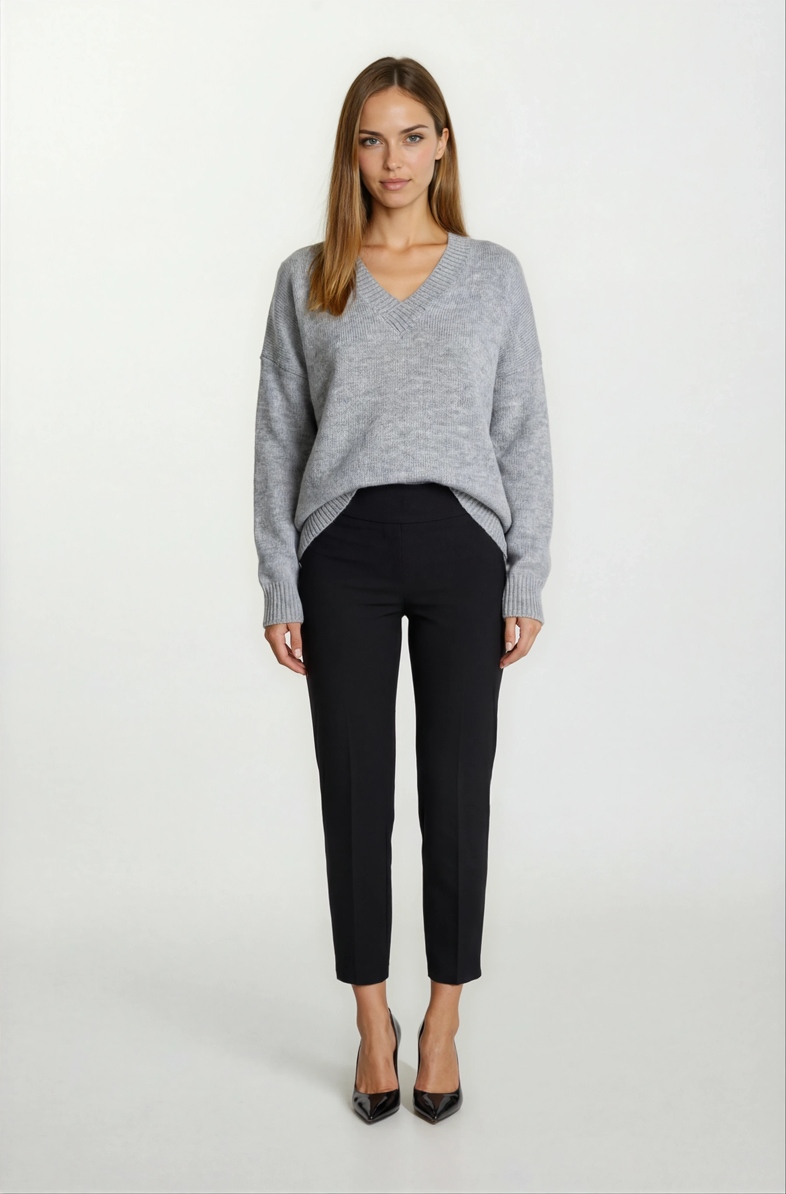 Dolorataı V Yaka Triko GRİ