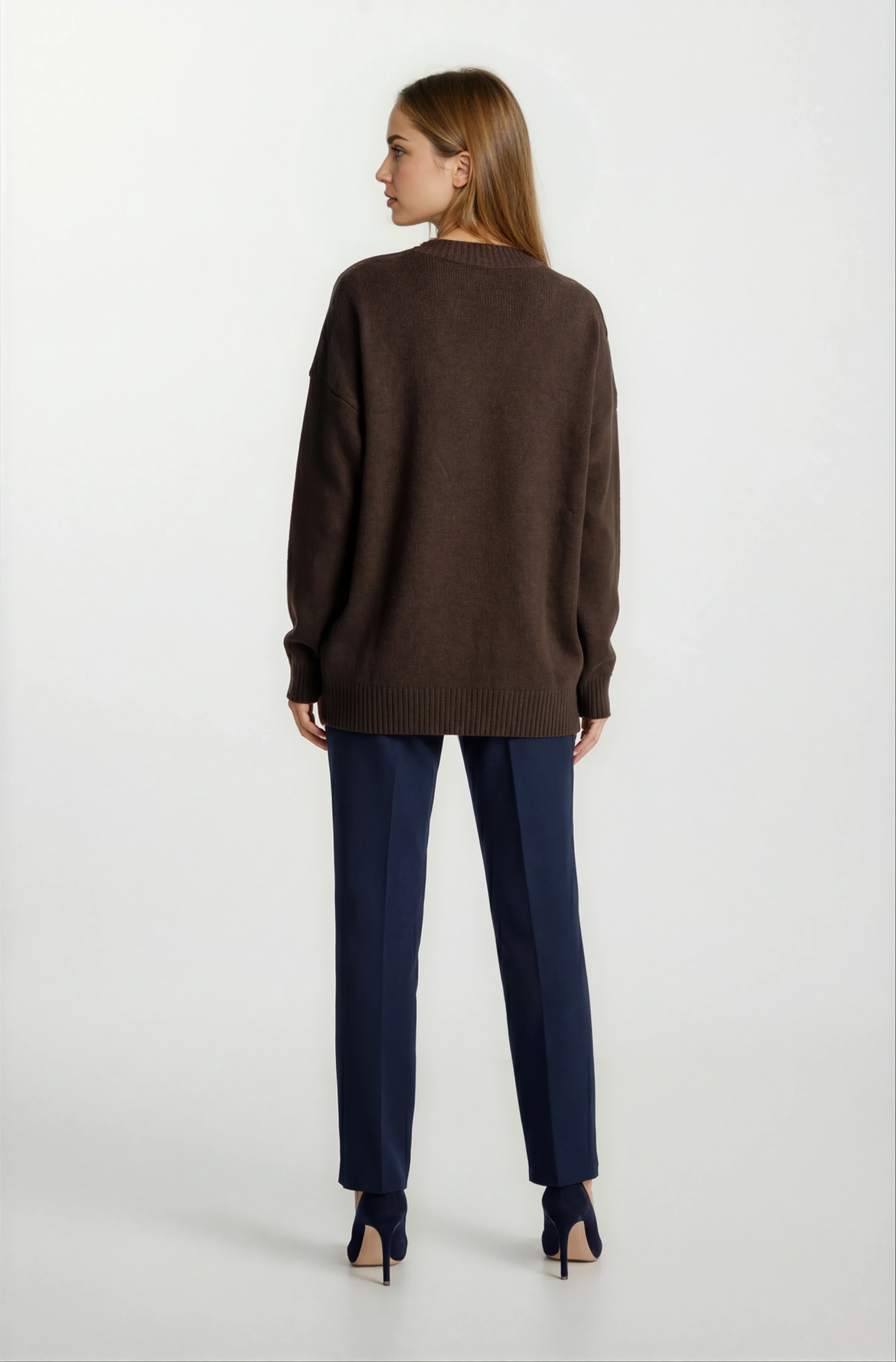 Dolorataı V Yaka Triko KAHVE