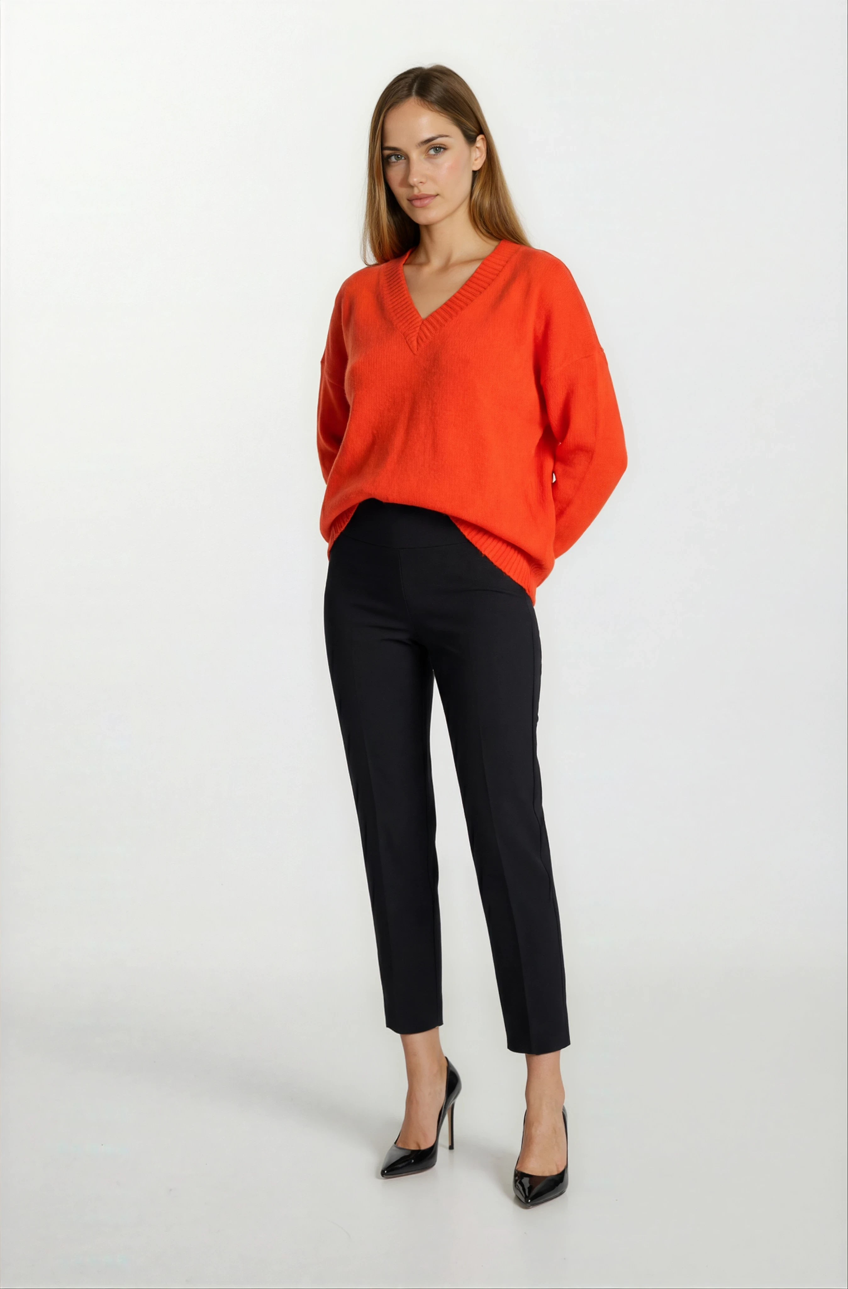 Dolorataı V Yaka Triko MERCAN