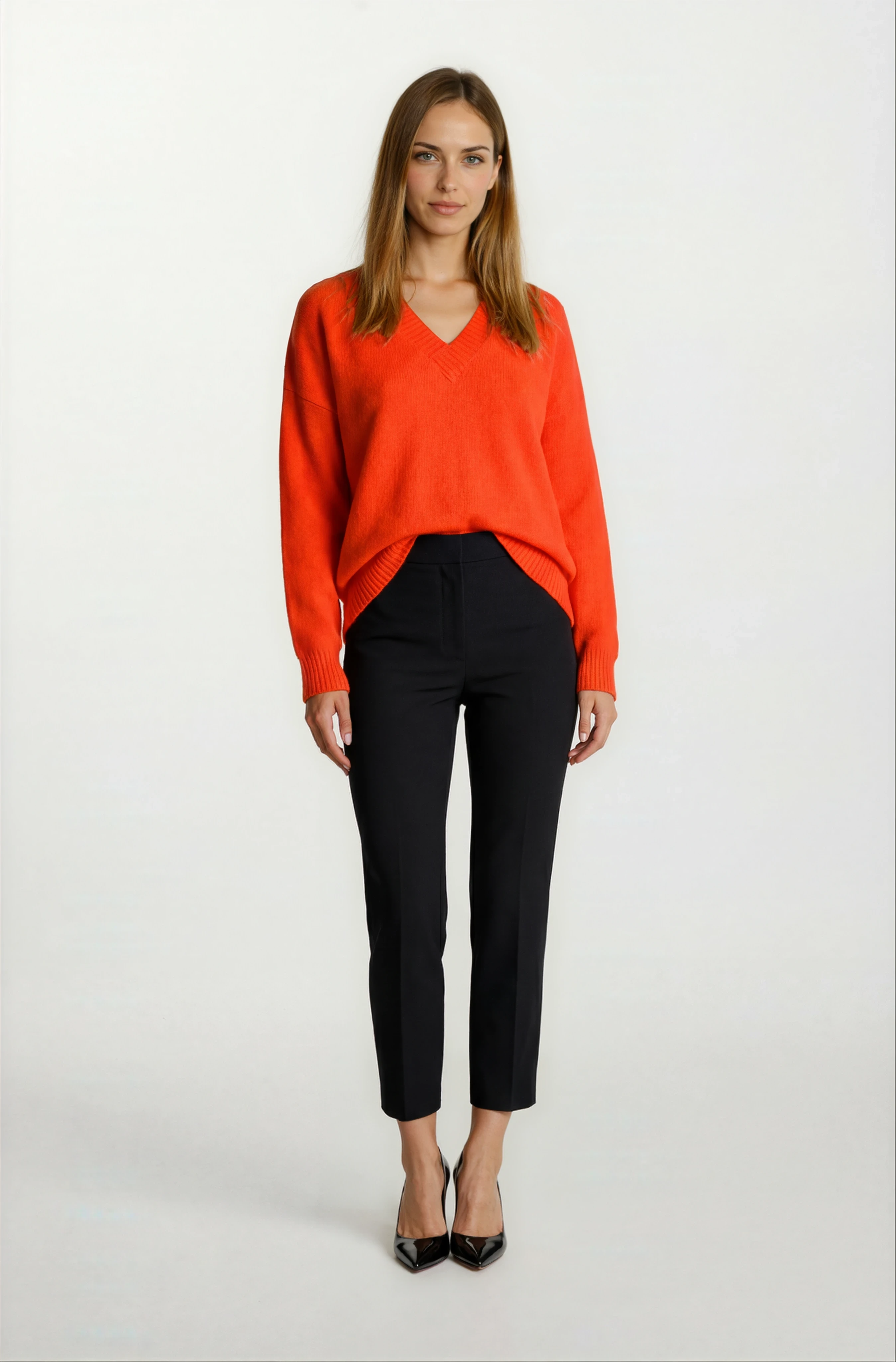 Dolorataı V Yaka Triko MERCAN