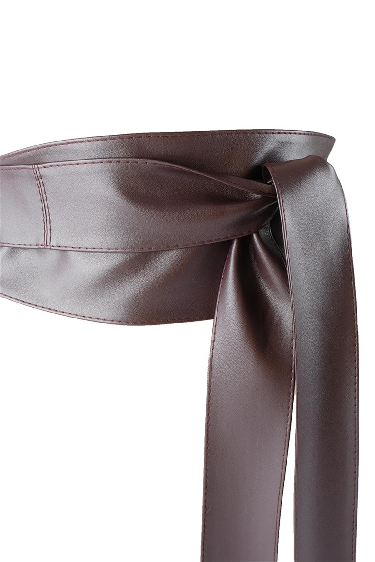 Dorotea Suni Deri Kemer BORDO