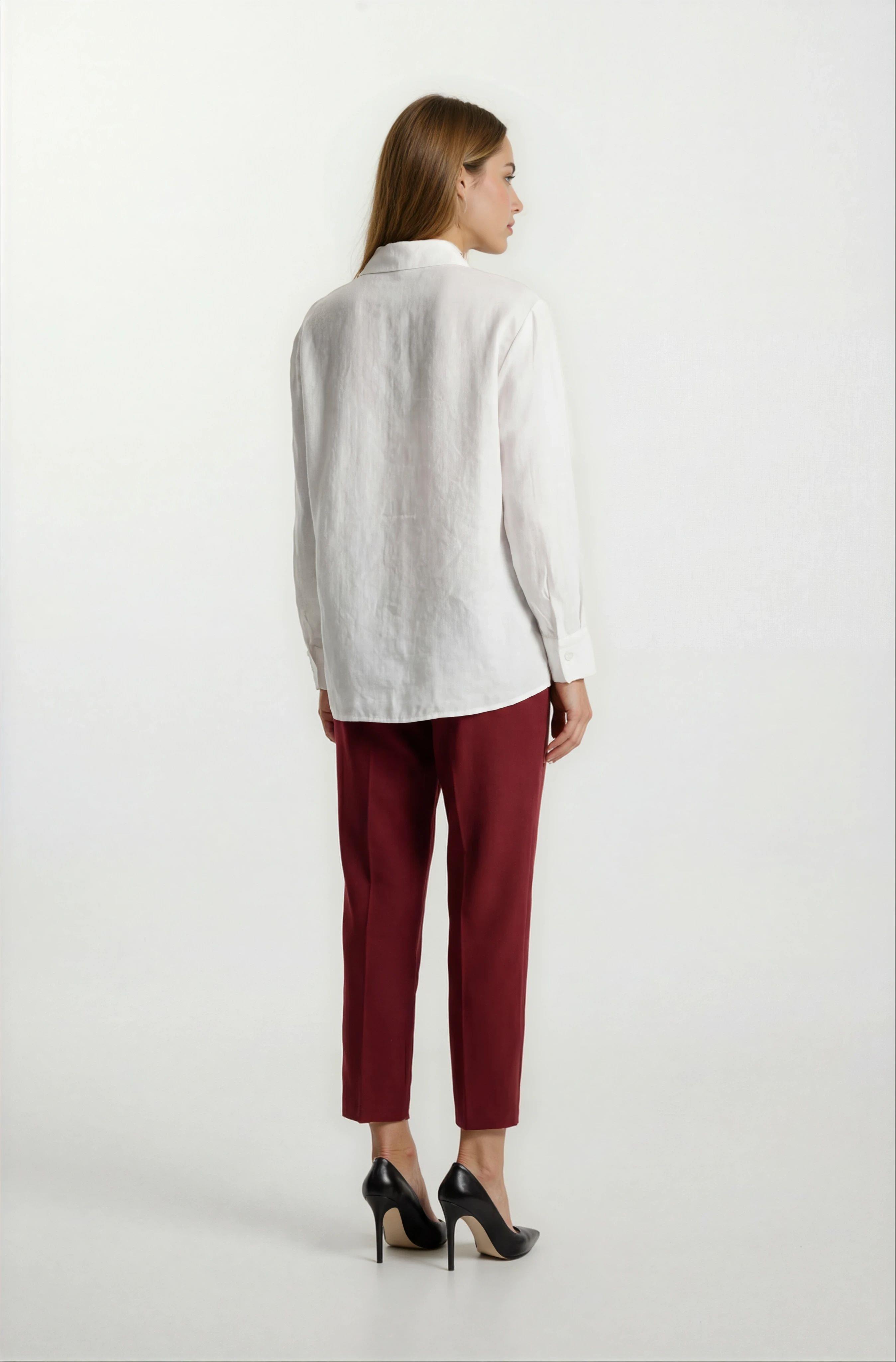 Doroteo Klasik Yaka Uzun Kol Gömlek EKRU