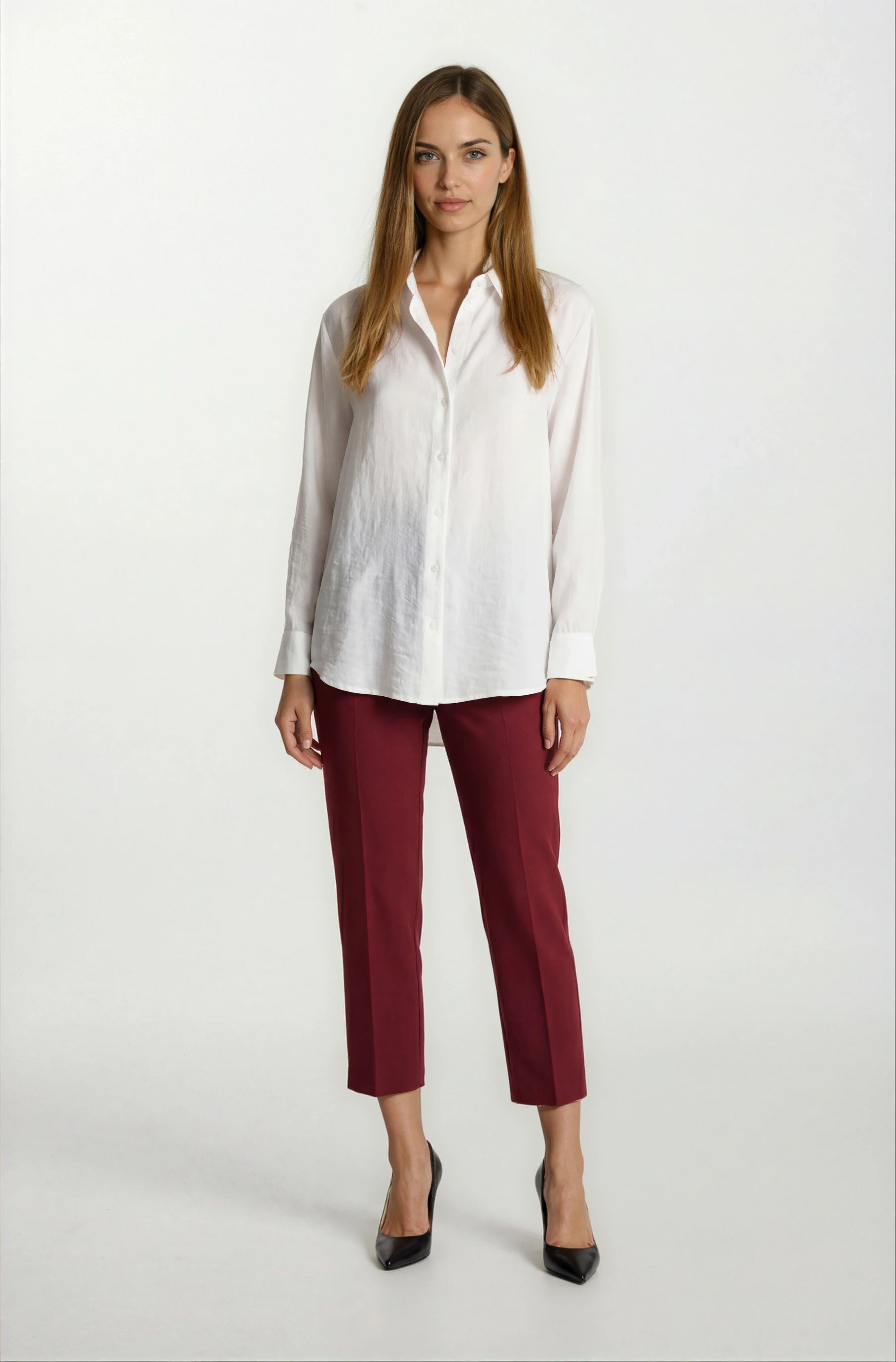 Doroteo Klasik Yaka Uzun Kol Gömlek EKRU