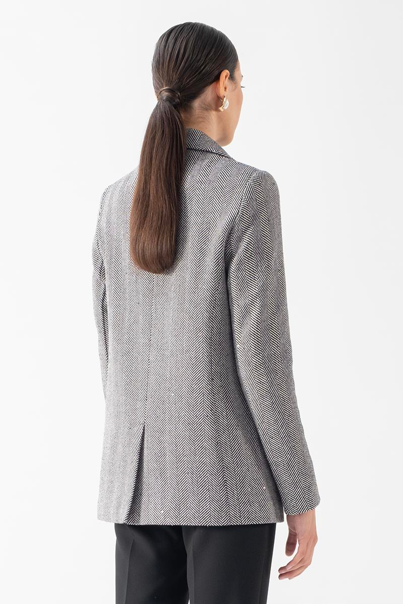 Drusolina Klasik Yaka Kapaklı Cepli Blazer Ceket SİYAH