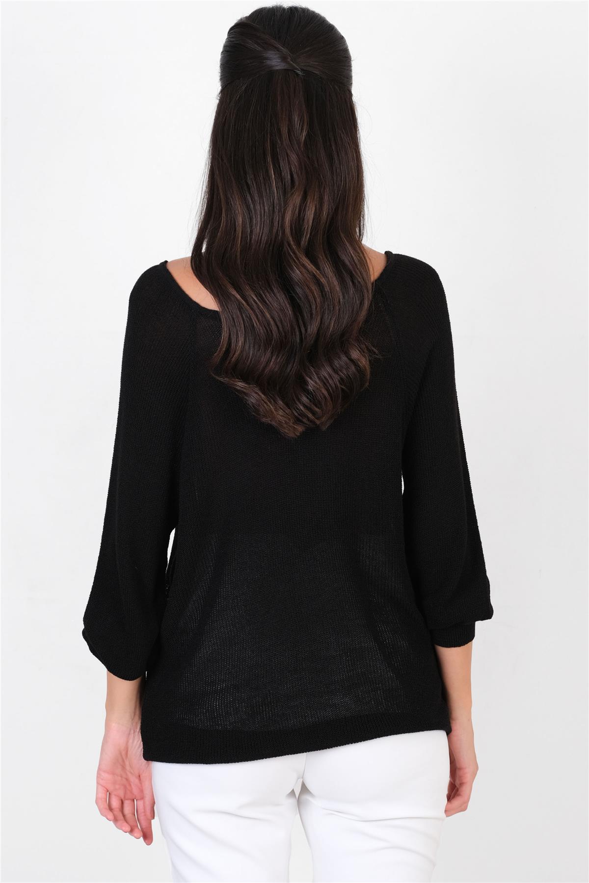 Duquenne U Yaka Triko SİYAH