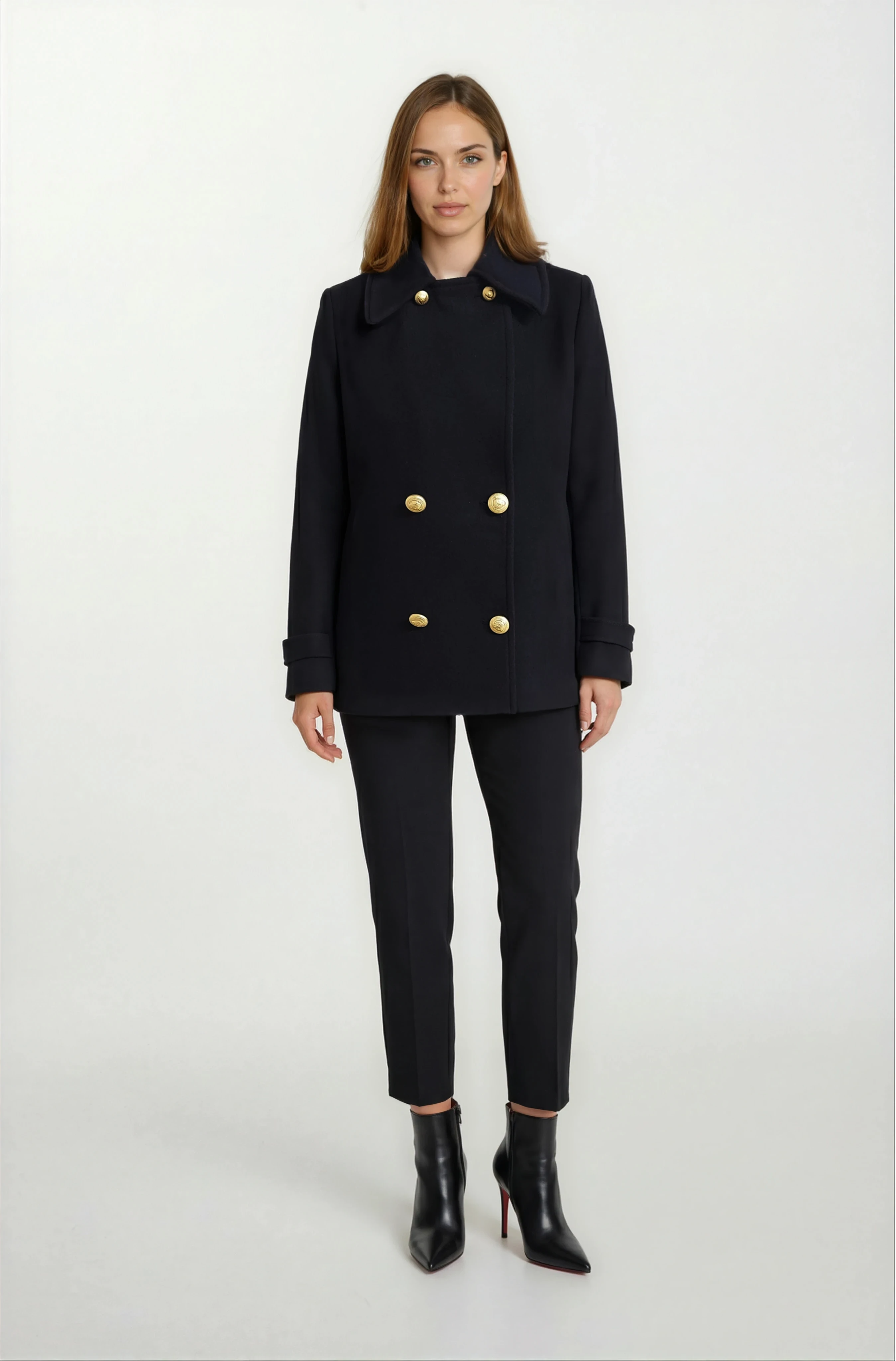 Edmondo Erkek Yaka Kruvaze Mont SİYAH