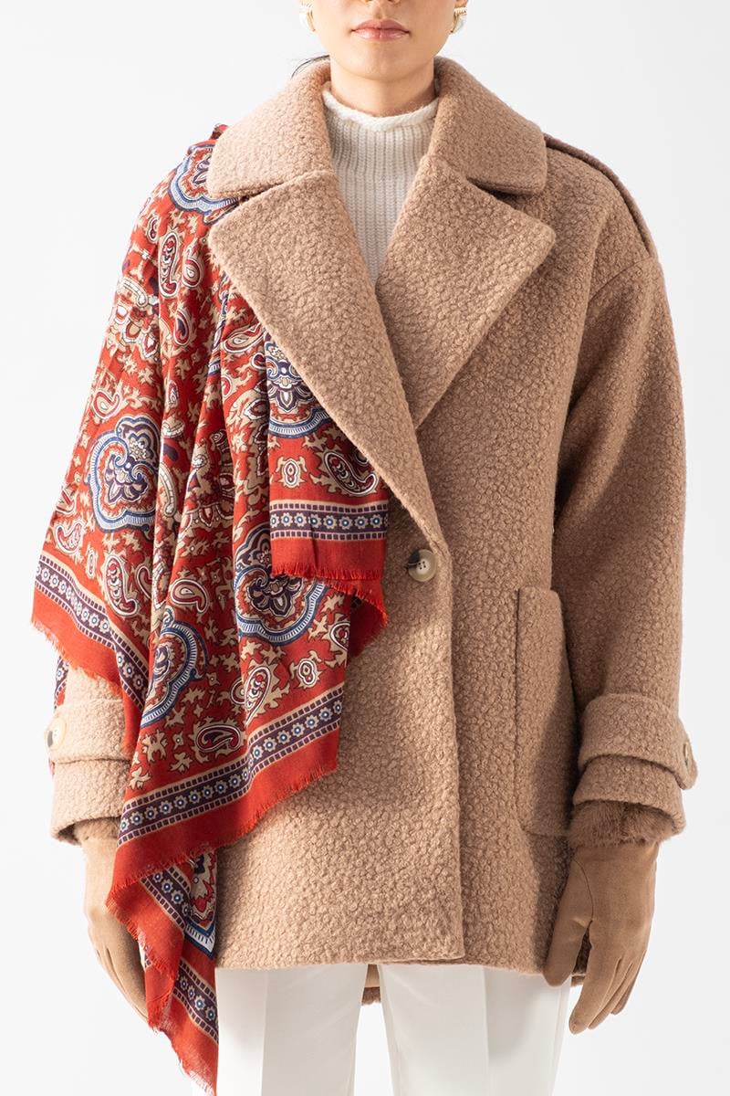 Enayatullahi Desenli Şal BORDO