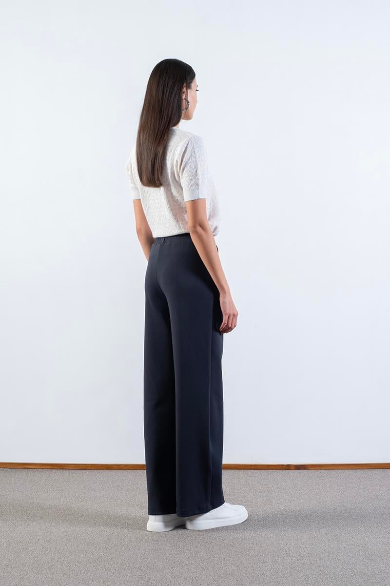 Erinela Arka Beli Lastikli Cepli Pantolon ANTRASİT