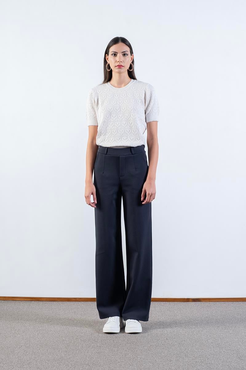 Erinela Arka Beli Lastikli Cepli Pantolon ANTRASİT