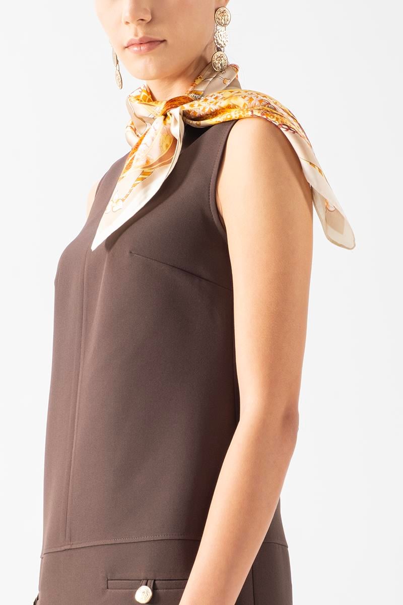 Faithfull Desenli Fular BEJ