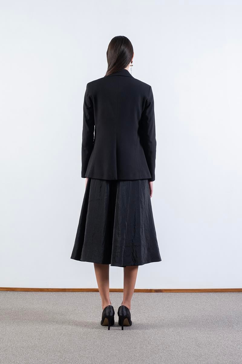 Fasolo Klasik Yaka Kapaklı Cepli Tek Düğme Ceket SİYAH