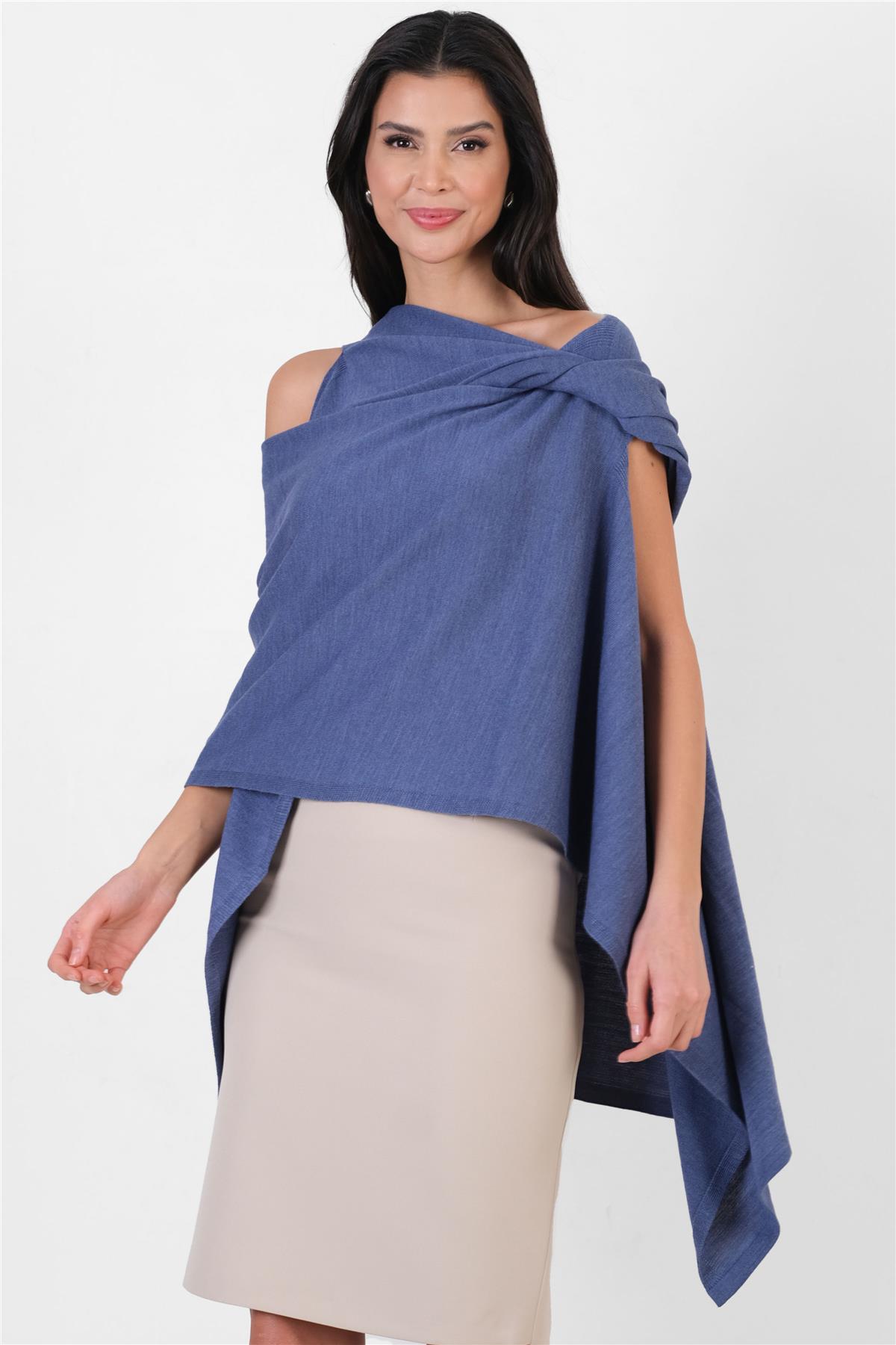 Feliciana Geniş Kesim Triko İNDİGO