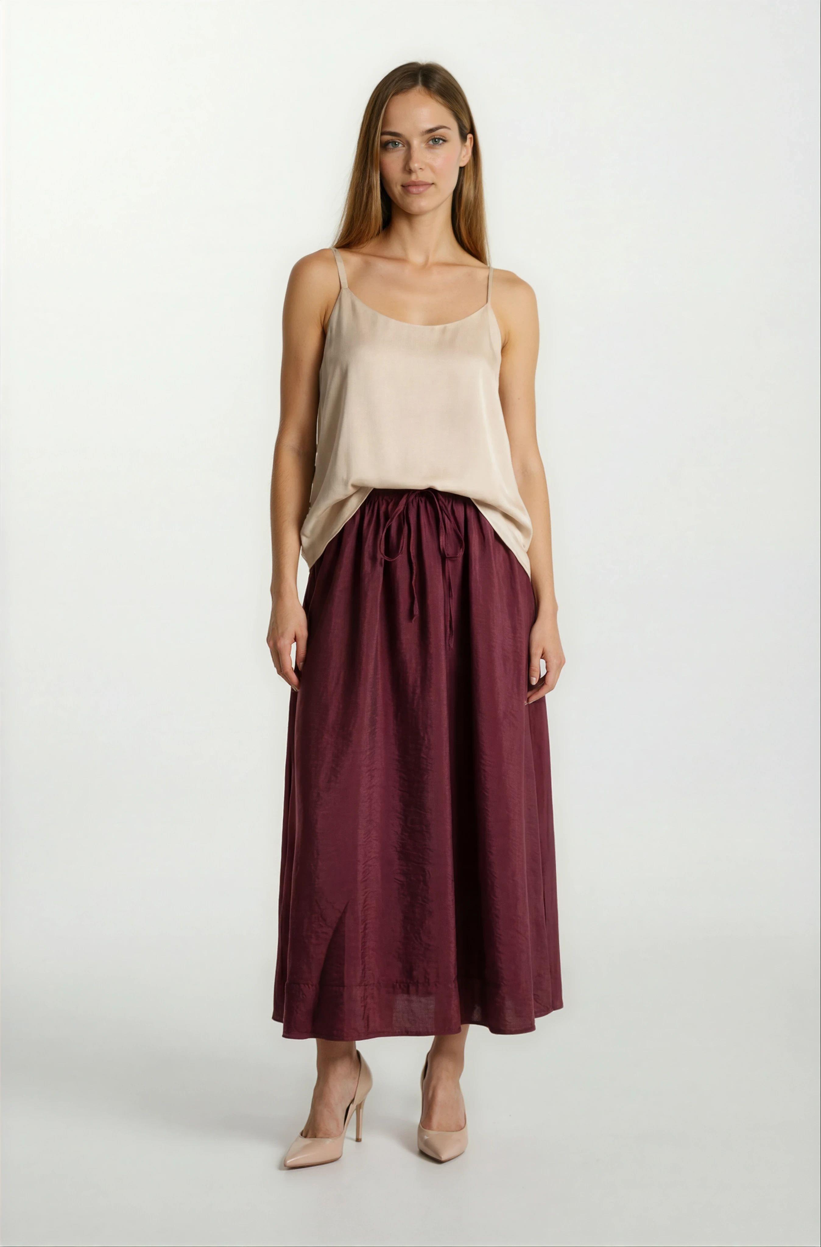 Filangieri İnce Askılı Salaş Bluz BEJ