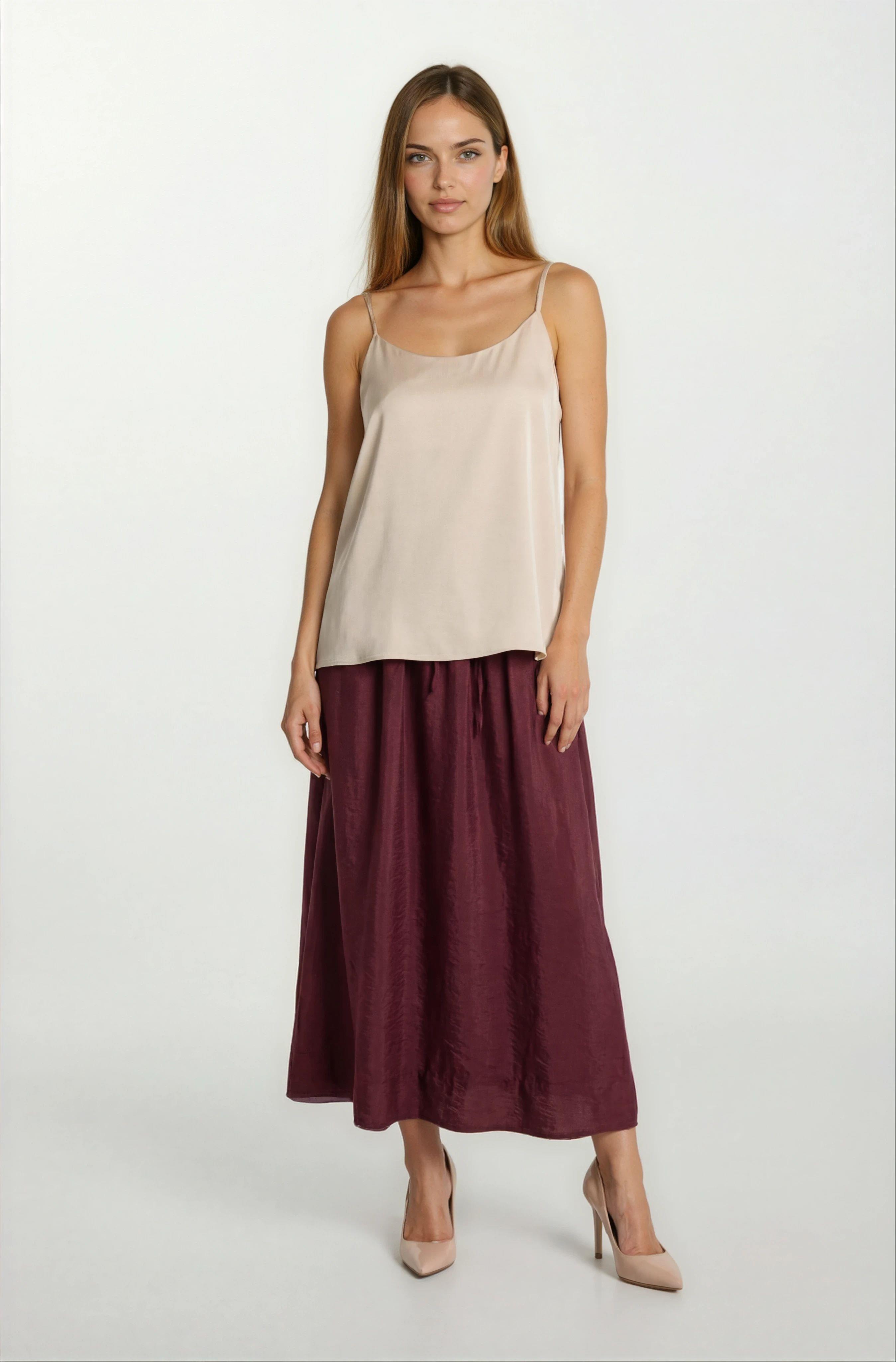 Filangieri İnce Askılı Salaş Bluz BEJ