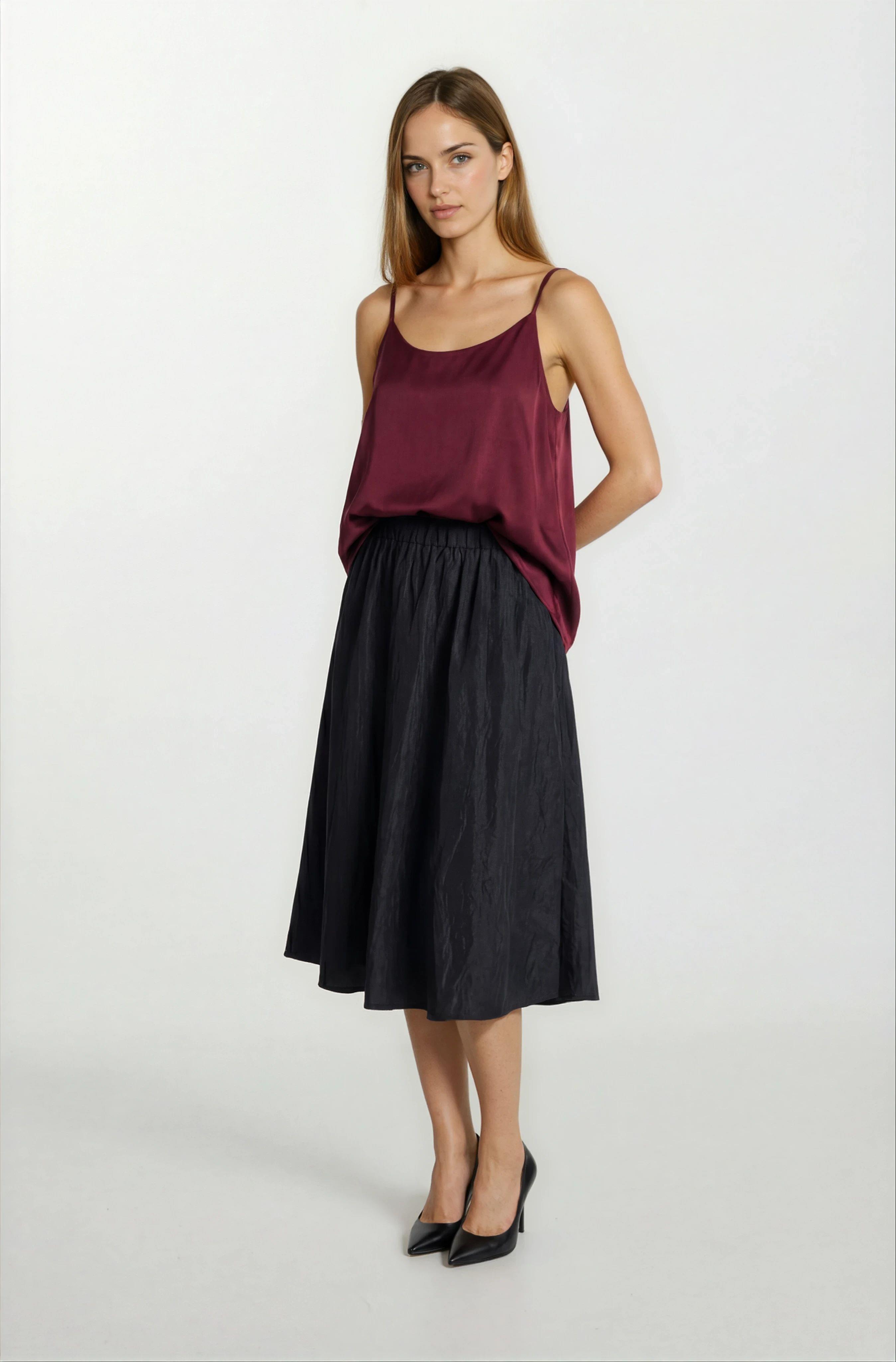 Filangieri İnce Askılı Salaş Bluz BORDO